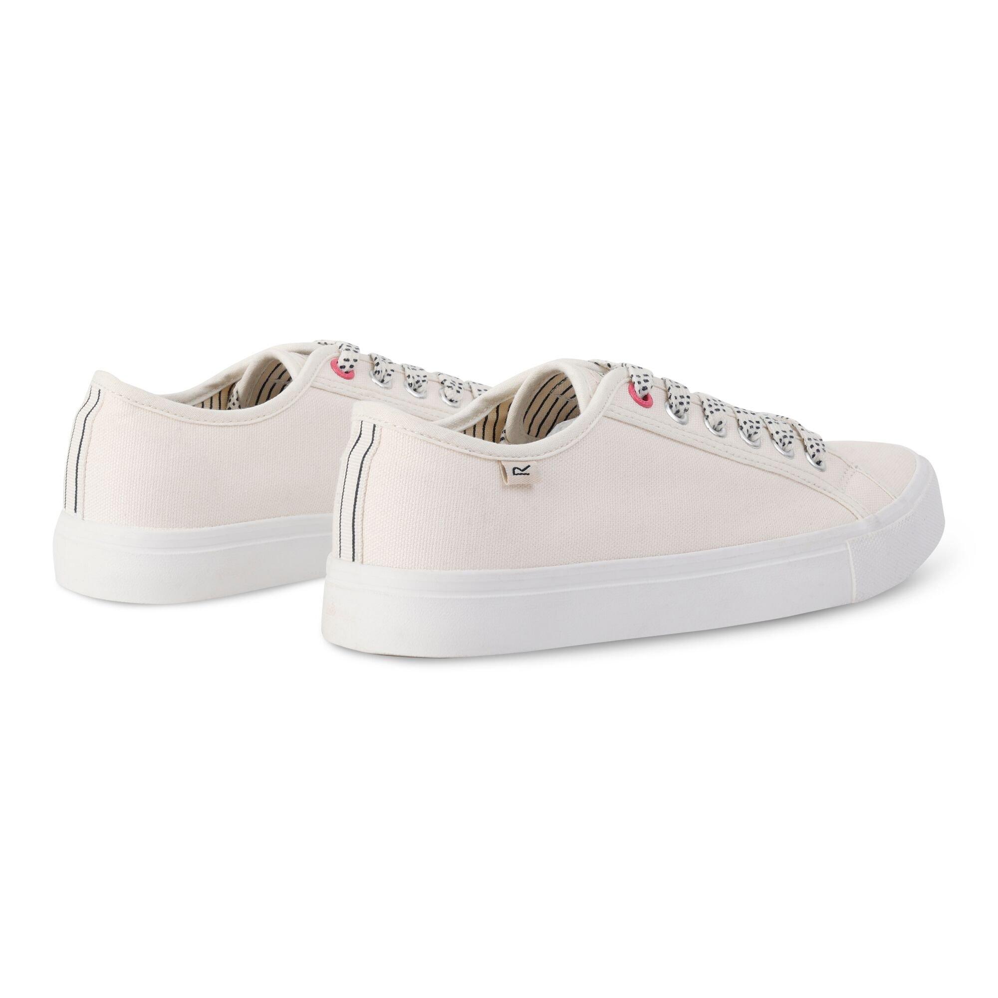 White - Regatta - Women's Marine Canvas Trainers - 2
