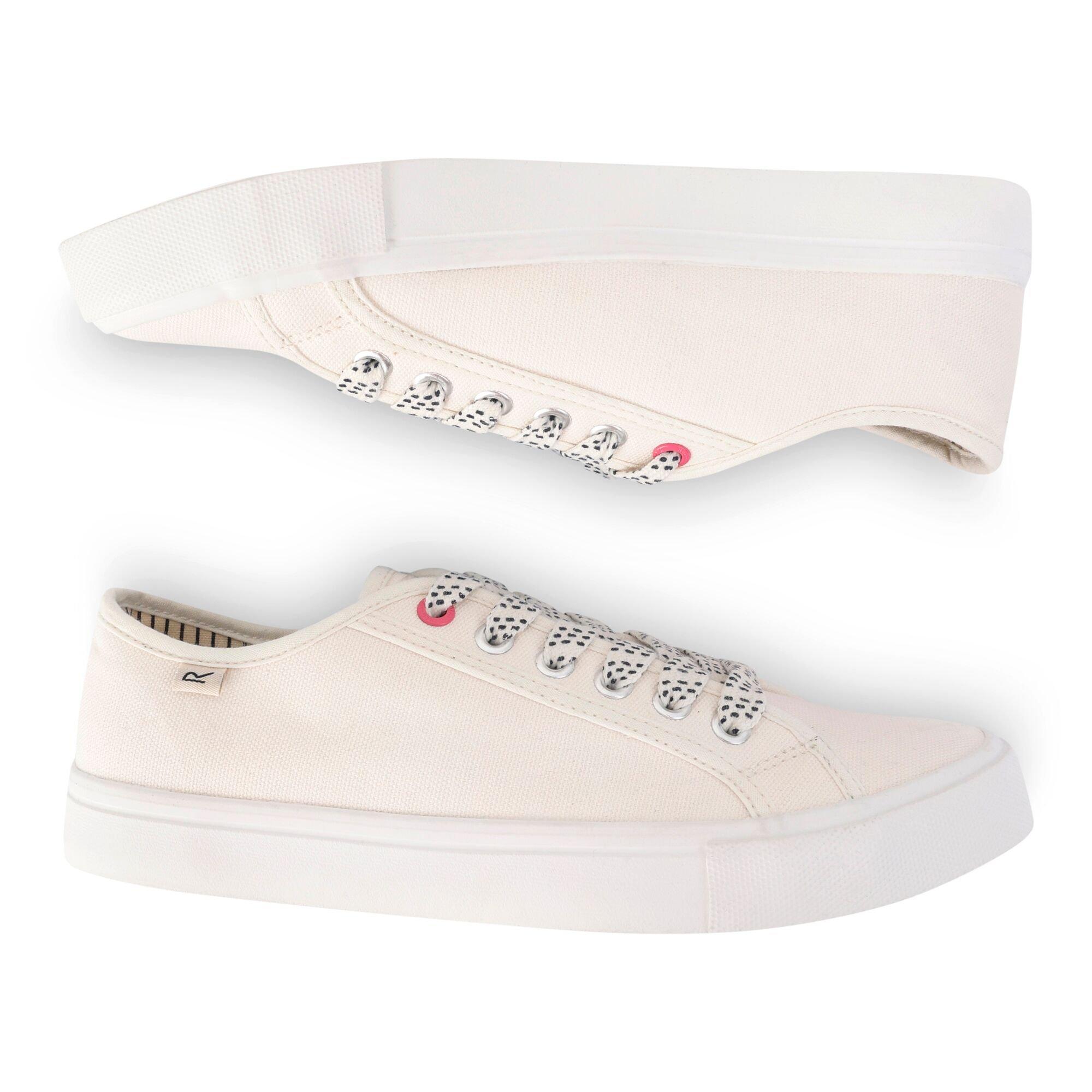 White - Regatta - Women's Marine Canvas Trainers - 3