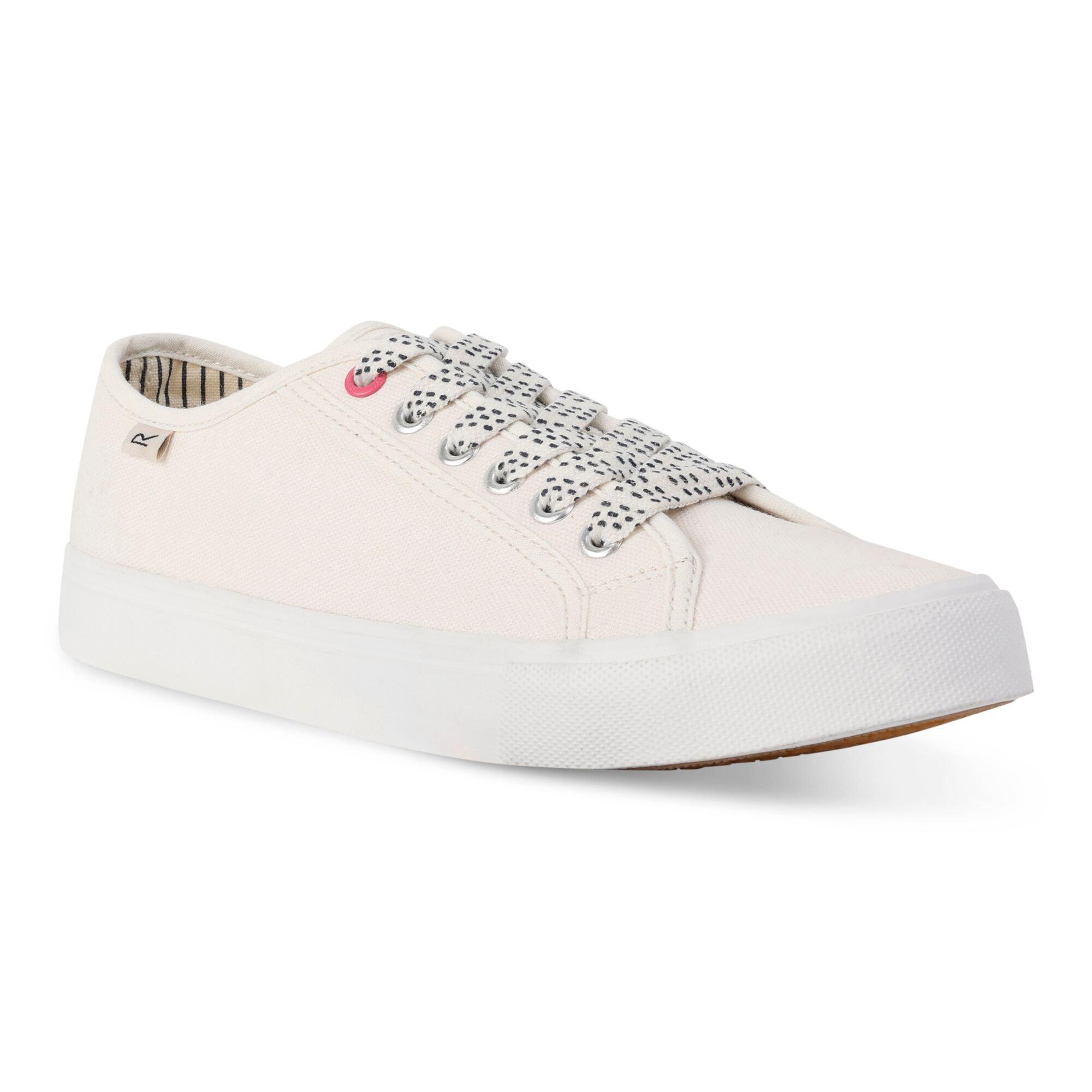 White - Regatta - Women's Marine Canvas Trainers - 4