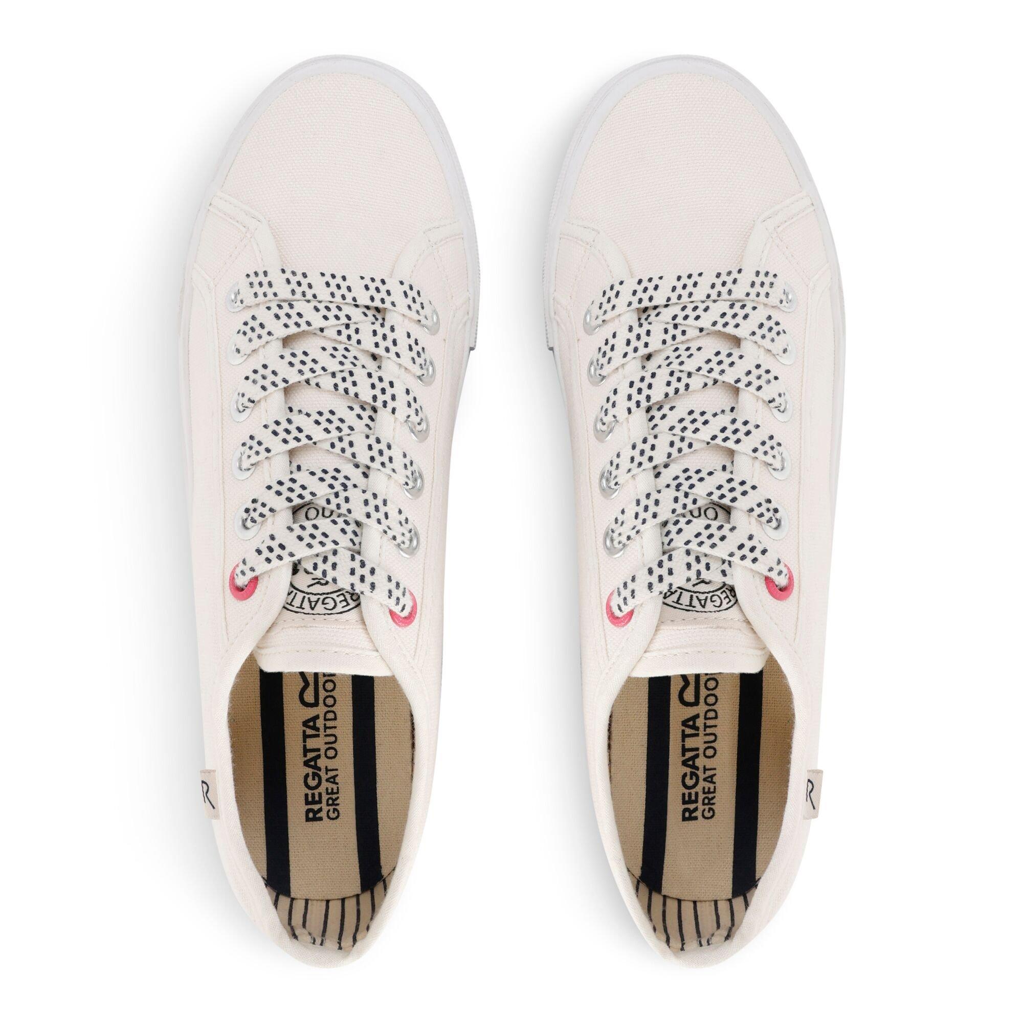 White - Regatta - Women's Marine Canvas Trainers - 6