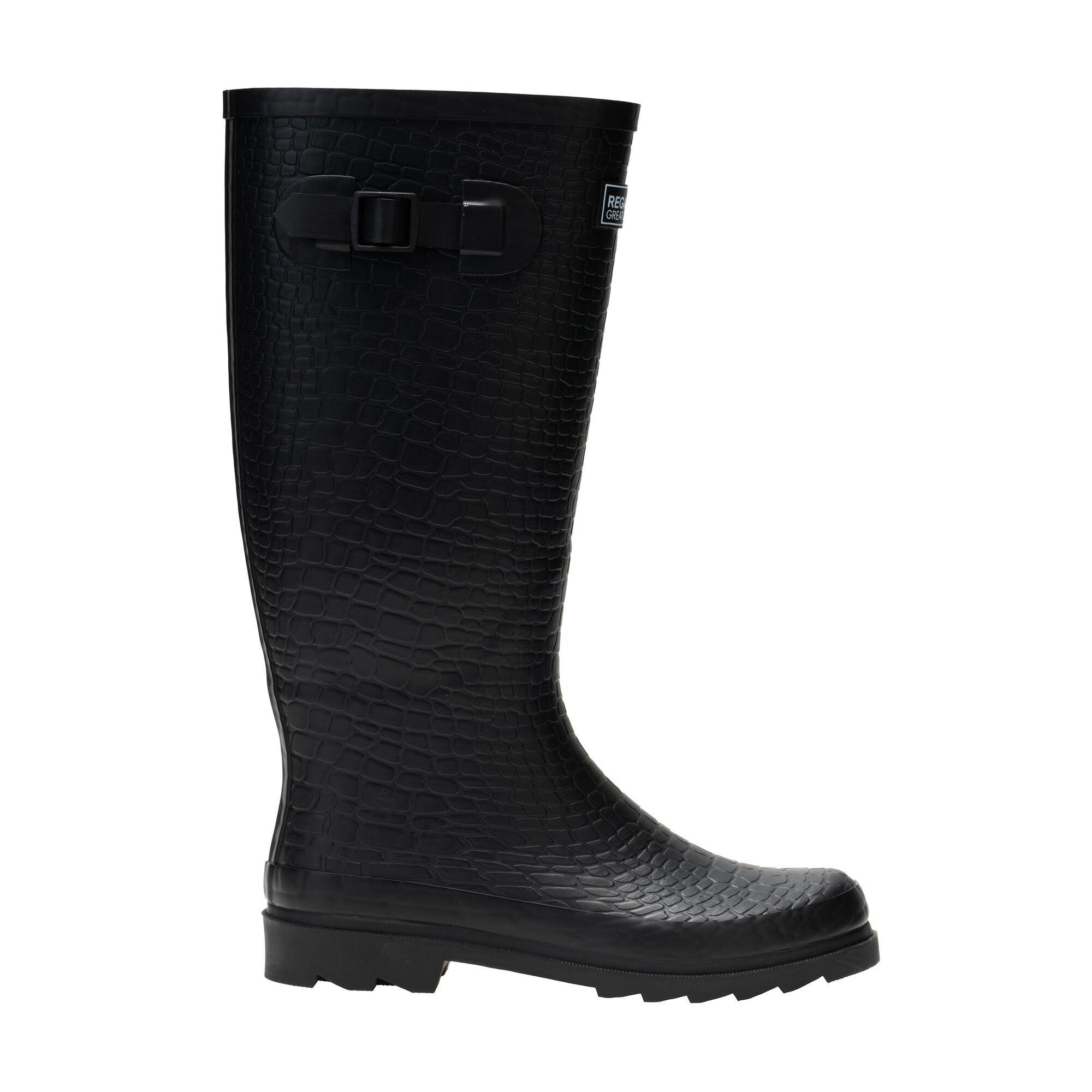 Black Reptile - Regatta - Womens Fairweather III Waterproof Wellington Boots - 1