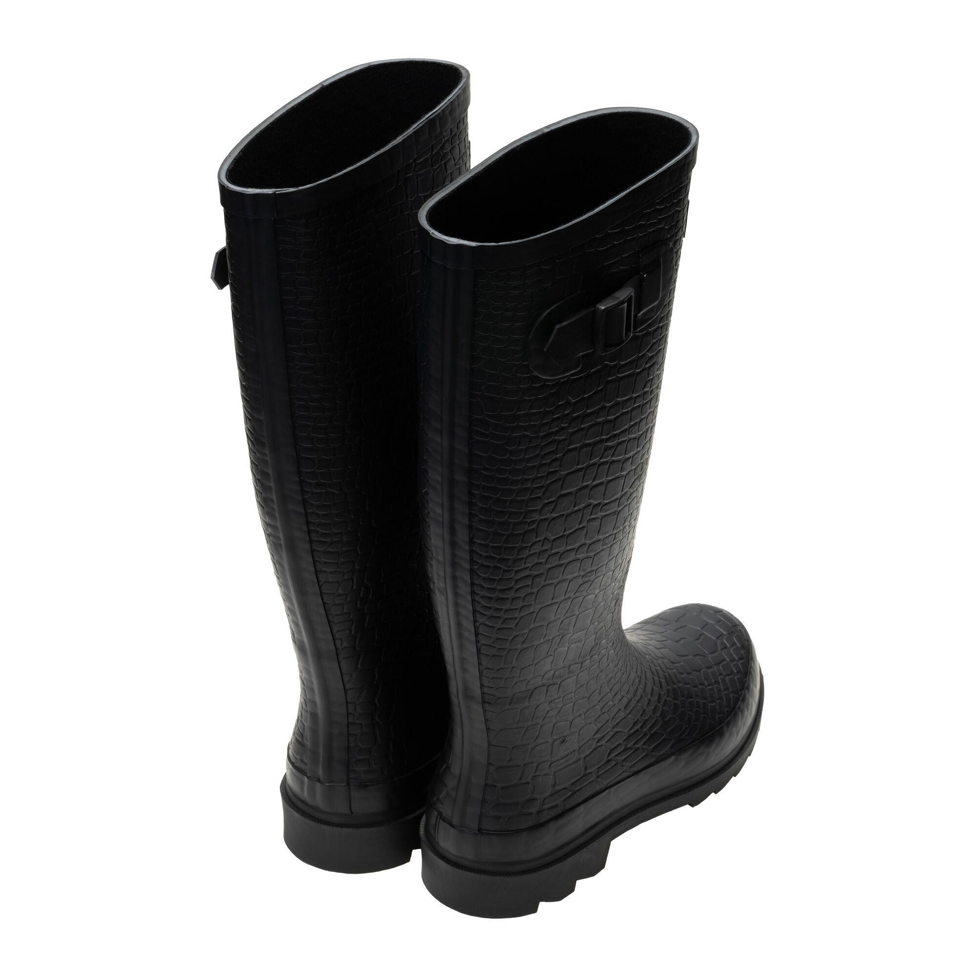 Black Reptile - Regatta - Womens Fairweather III Waterproof Wellington Boots - 2