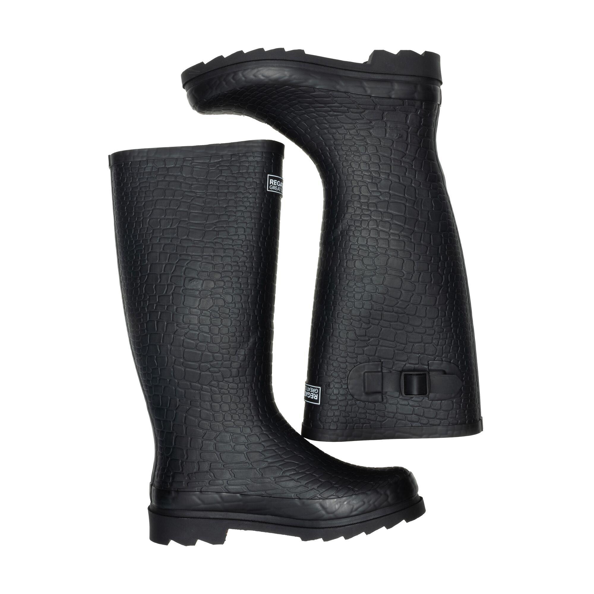 Black Reptile - Regatta - Womens Fairweather III Waterproof Wellington Boots - 3