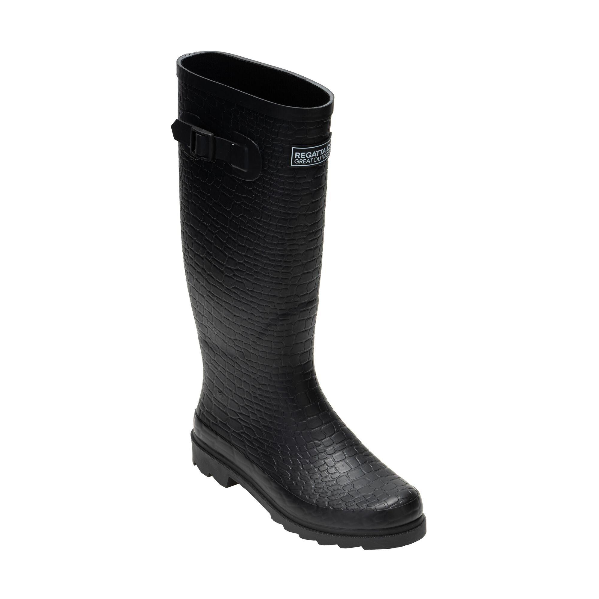 Black Reptile - Regatta - Womens Fairweather III Waterproof Wellington Boots - 4