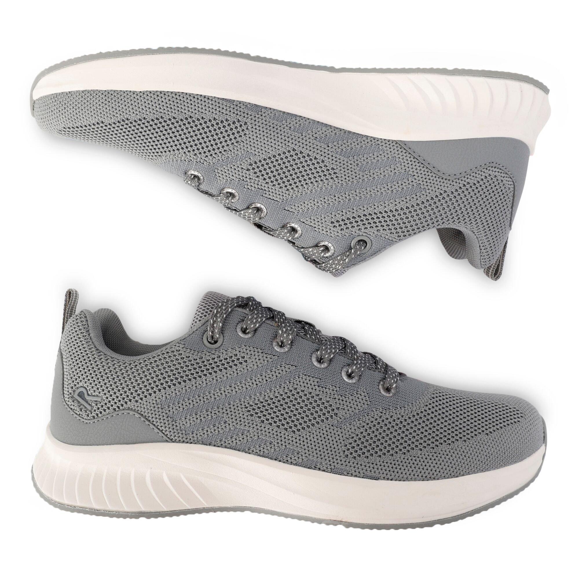 Dark Steel - Regatta - Women's Marine Woven Knit Classic Low-Top Trainers - 3