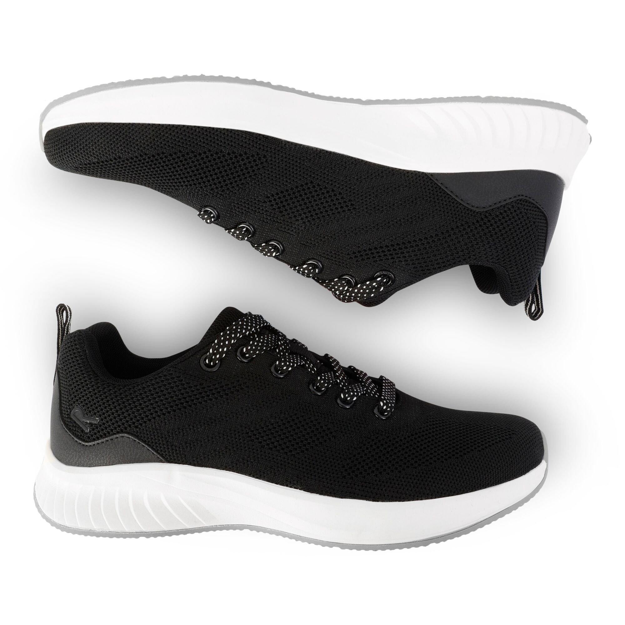 Black - Regatta - Women's Marine Woven Knit Classic Low-Top Trainers - 3