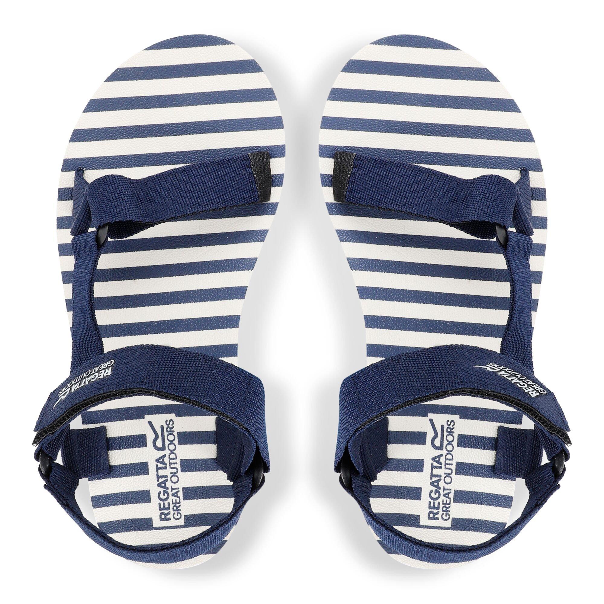 Navy/Navy Strip - Regatta - Womens Vendeavour Sandals - 6