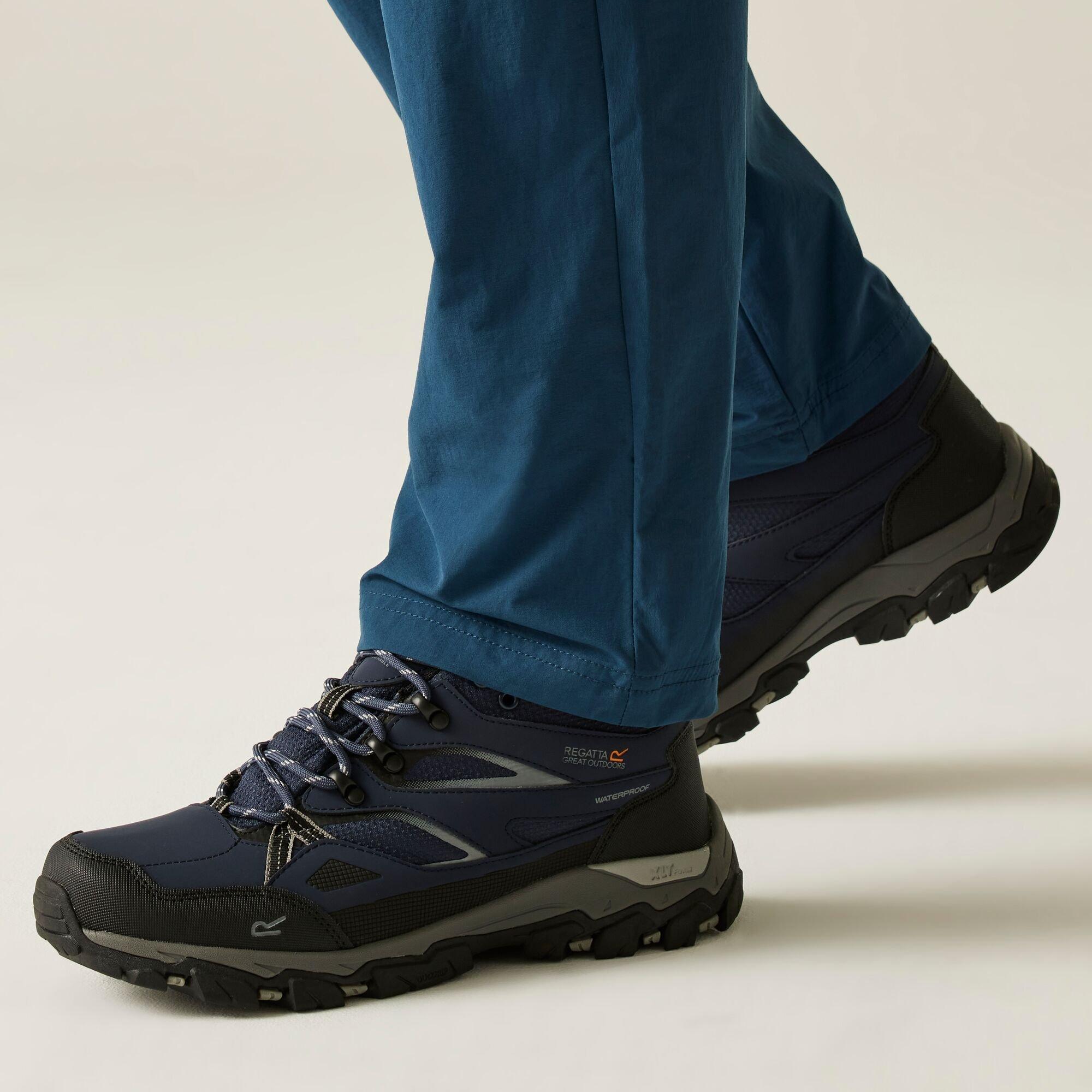 Navy/Dark Steel - Regatta - Mens Holcombe III Low Waterproof Walking Shoes - 2