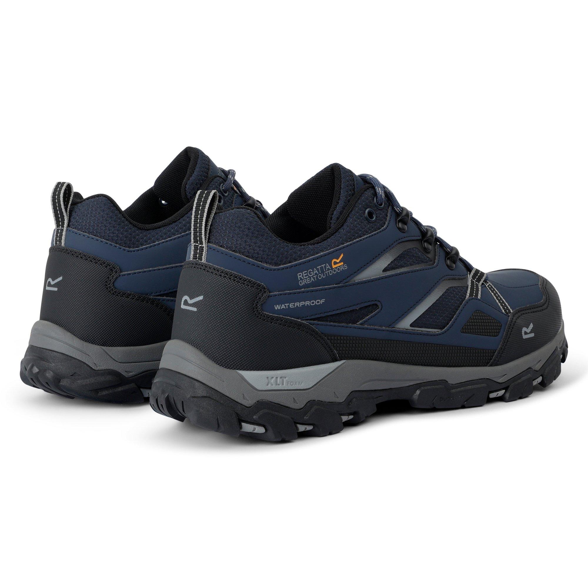 Navy/Dark Steel - Regatta - Mens Holcombe III Low Waterproof Walking Shoes - 5