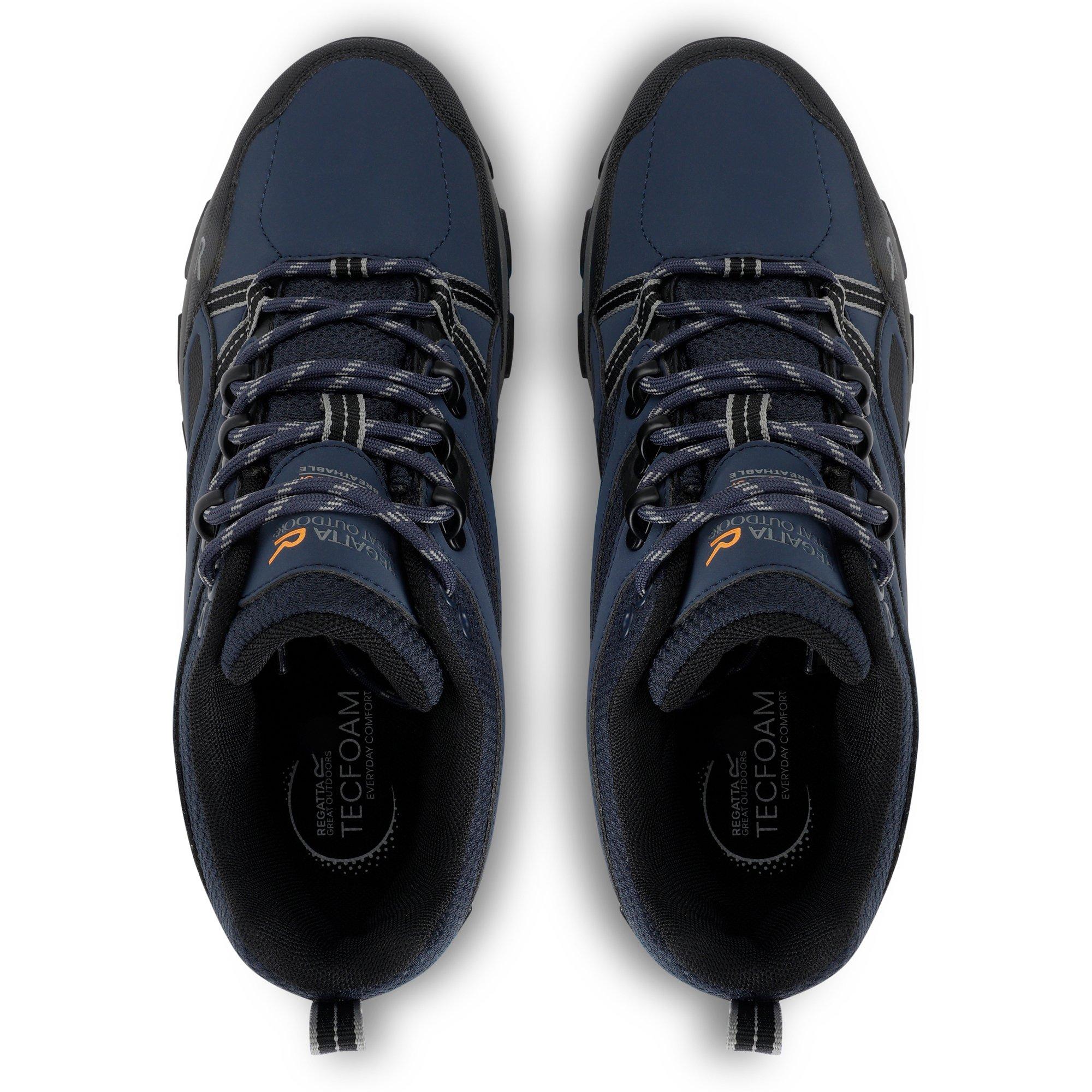 Navy/Dark Steel - Regatta - Mens Holcombe III Low Waterproof Walking Shoes - 10