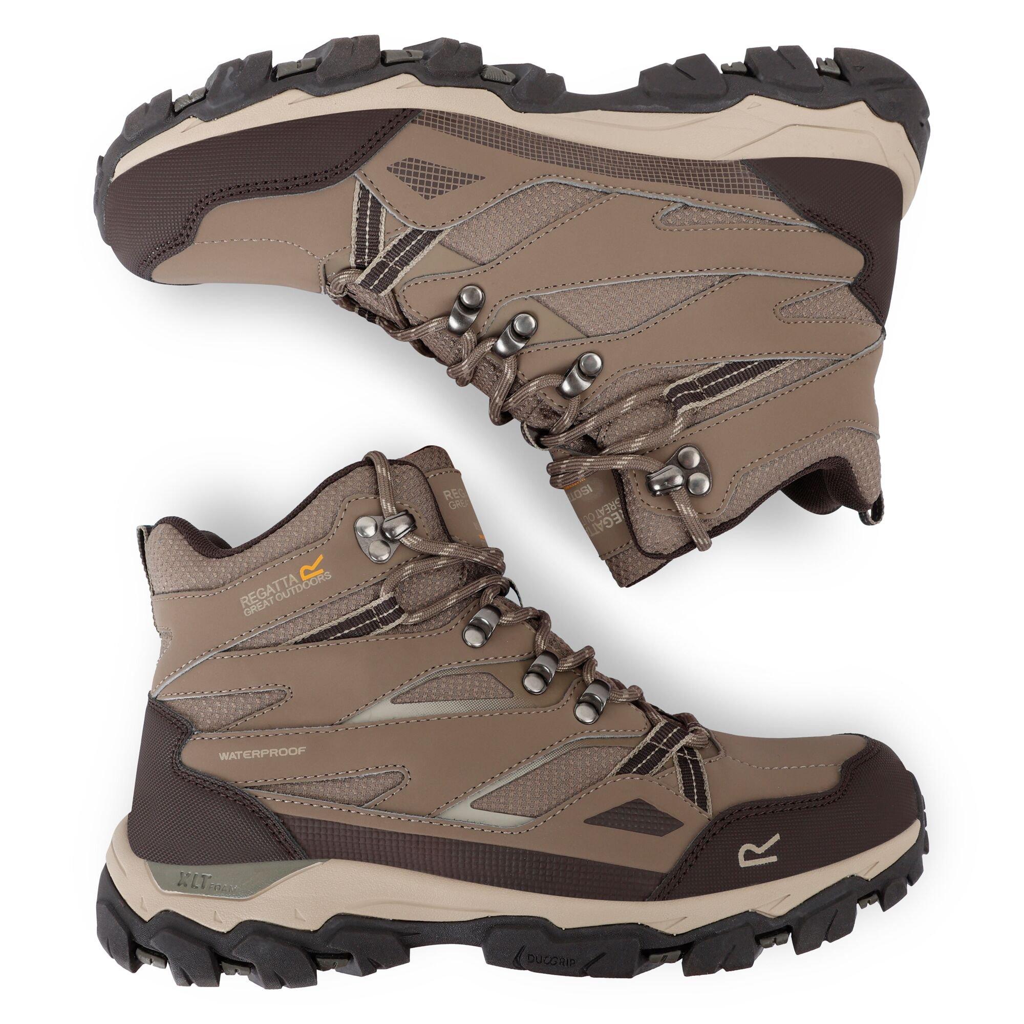 Walnut/White Pe - Regatta - Womens Holcombe III Walking Boots - 3