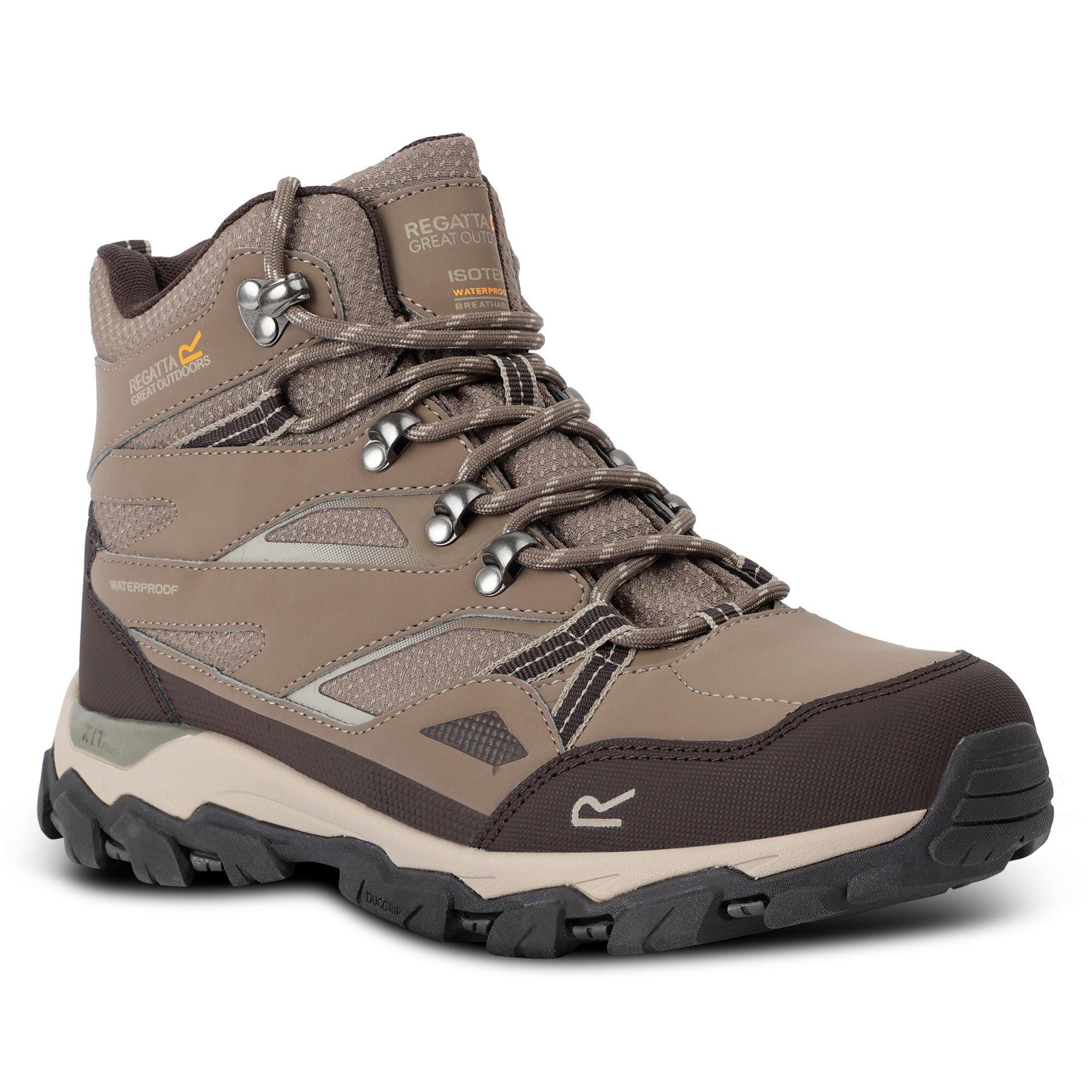 Walnut/White Pe - Regatta - Womens Holcombe III Walking Boots - 4
