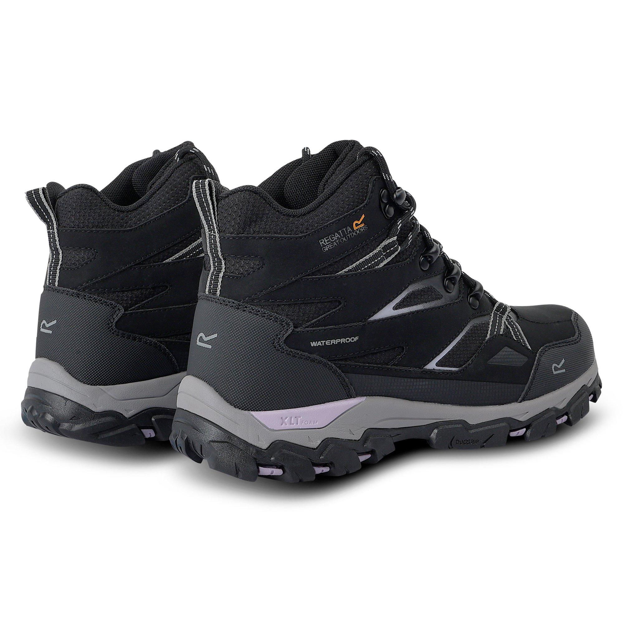 Black/Purple Sa - Regatta - Womens Holcombe III Waterproof Walking Boots - 4