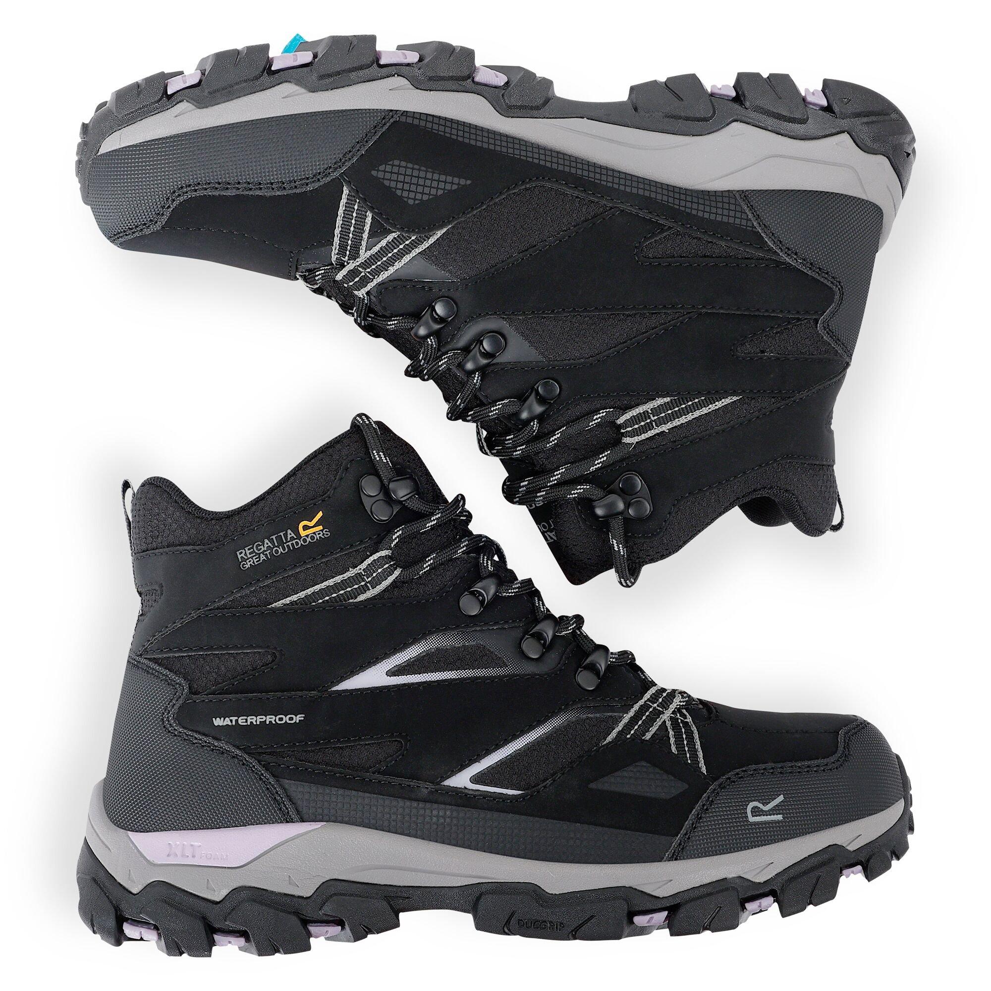 Black/Purple Sa - Regatta - Womens Holcombe III Waterproof Walking Boots - 5