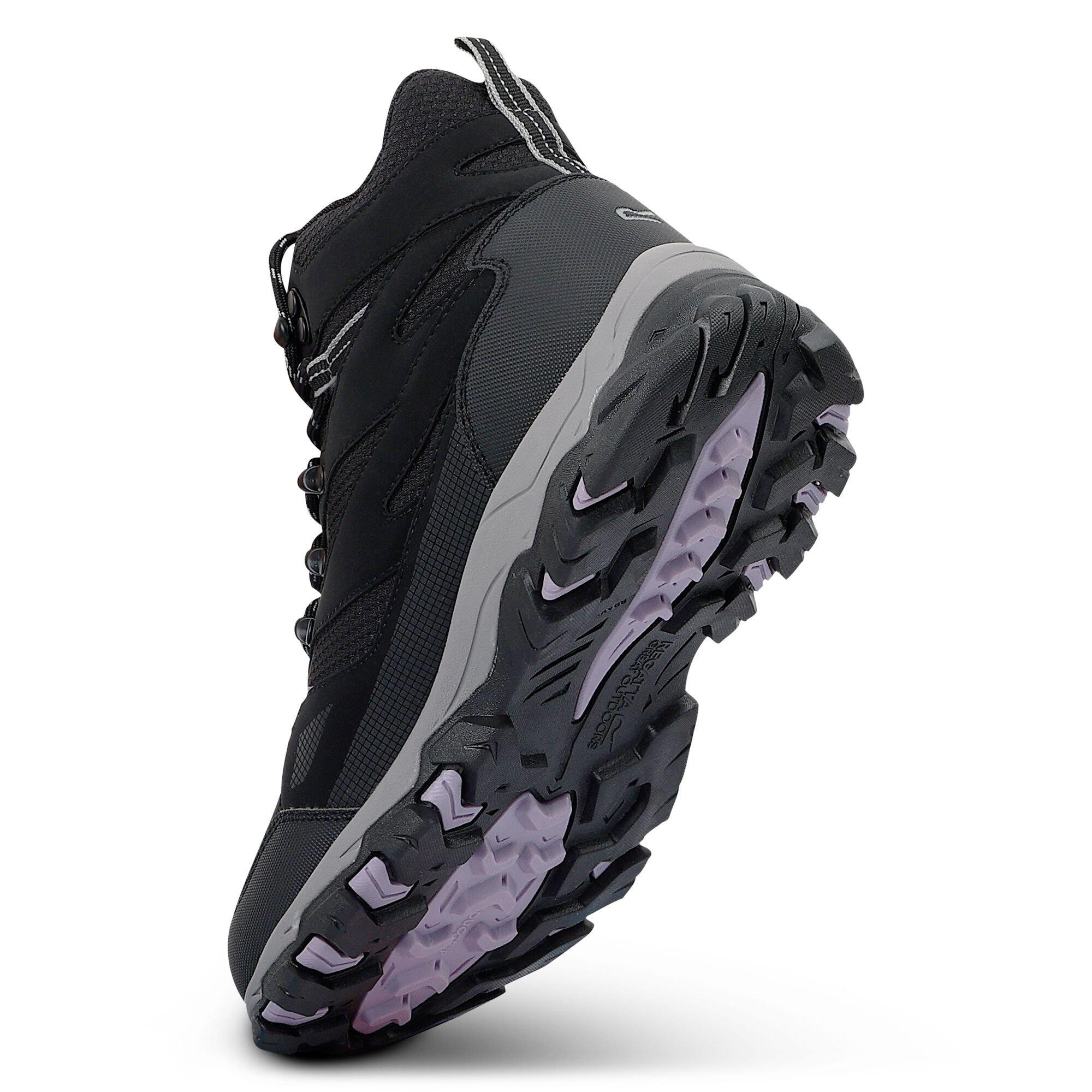 Black/Purple Sa - Regatta - Womens Holcombe III Waterproof Walking Boots - 8
