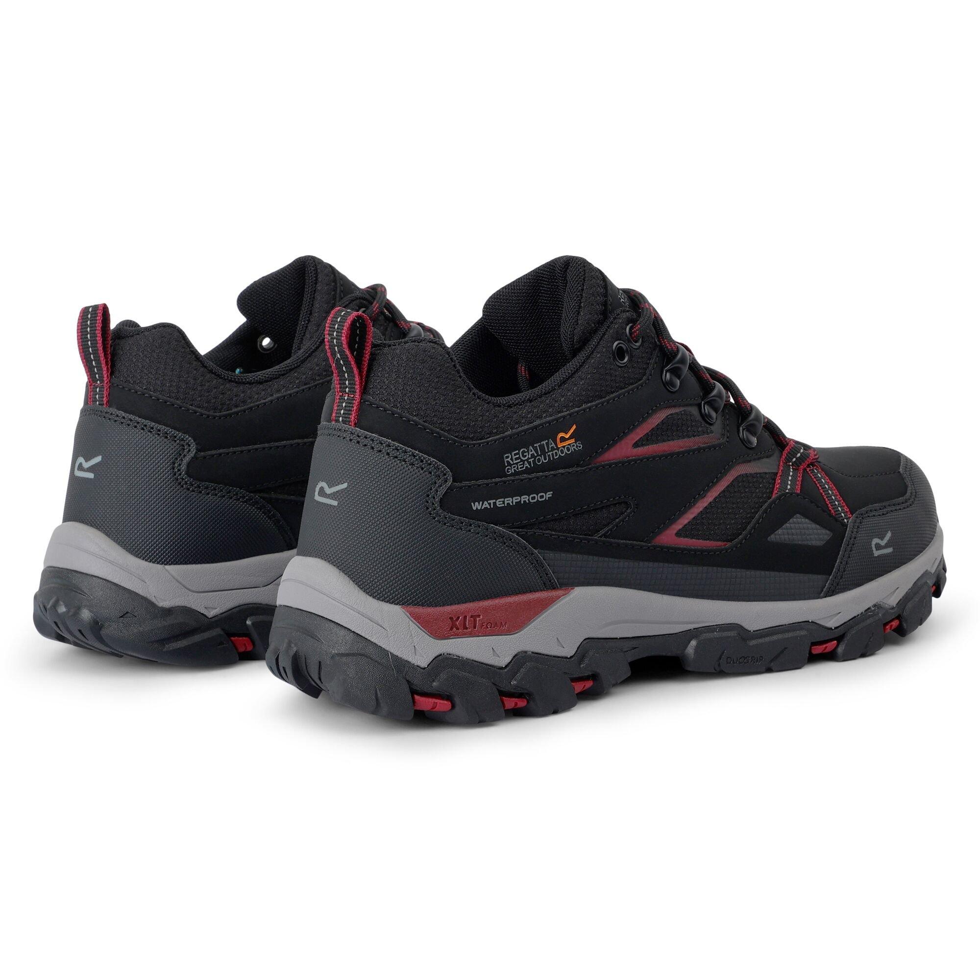 Black/Beaujolai - Regatta - Womens Holcombe III Low Waterproof Walking Shoes - 2