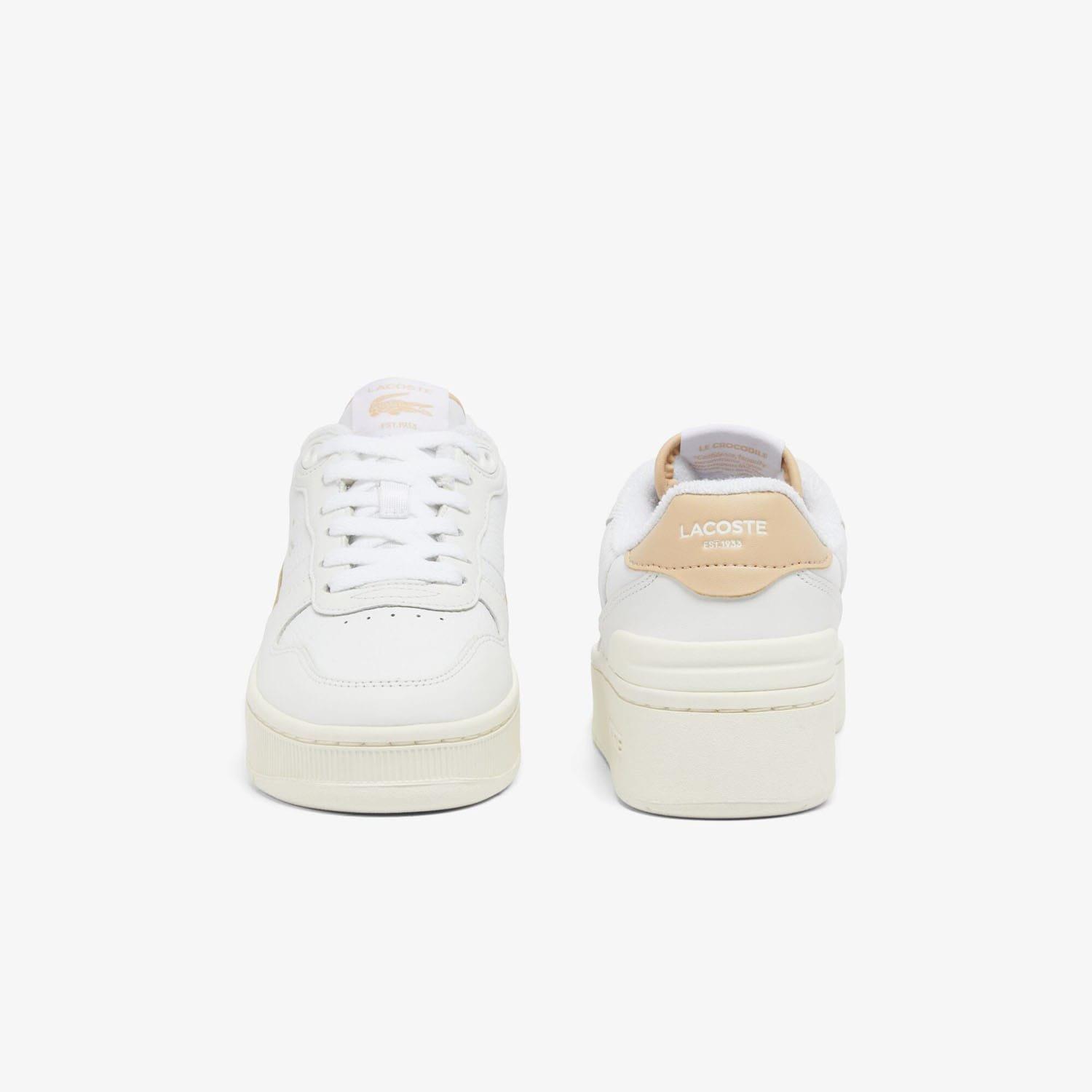 White - Lacoste - T-Clip Platform Leather Trainers - 5