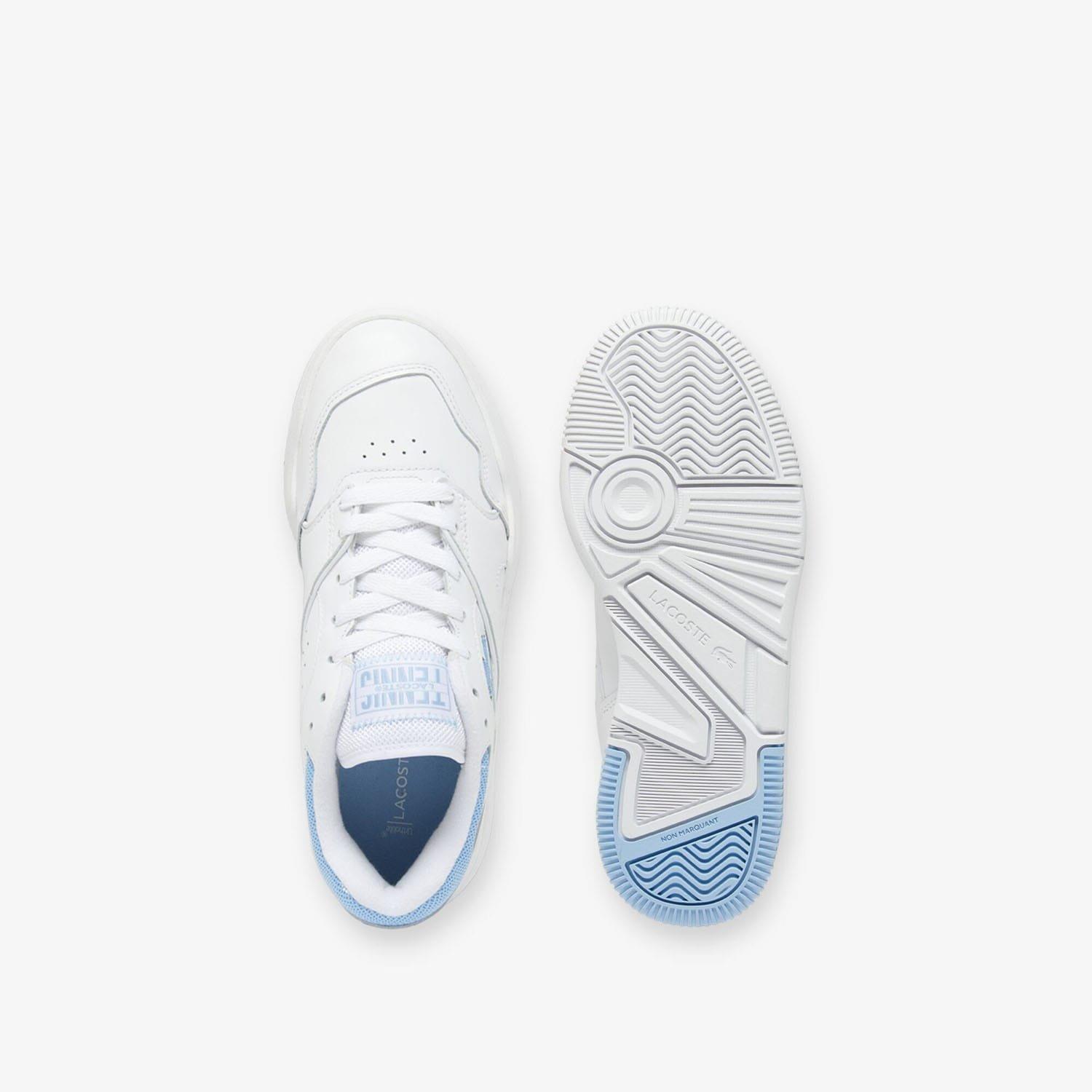 White Blue - Lacoste - Lineshot Leather Trainers - 4
