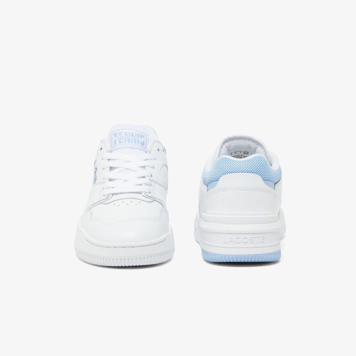 White Blue - Lacoste - Lineshot Leather Trainers - 5