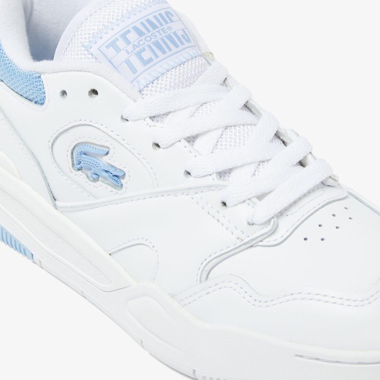 White Blue - Lacoste - Lineshot Leather Trainers - 6