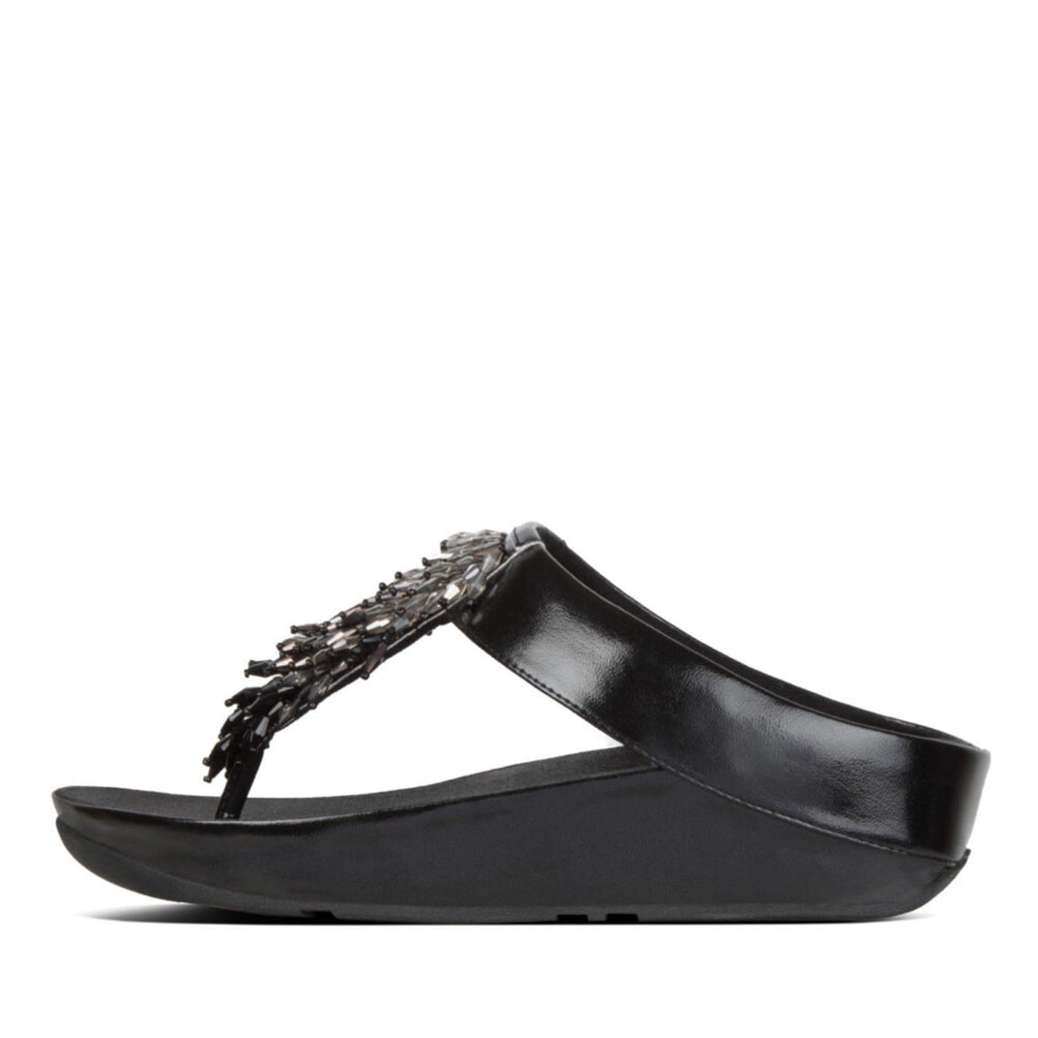 Black - FitFlop - Rumba Ombre Toe-Thong Sandals - 1