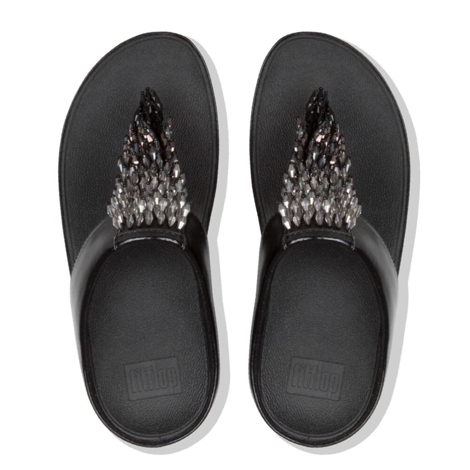 Black - Fitflop - Rumba Ombre Toe-Thong Sandals - 2