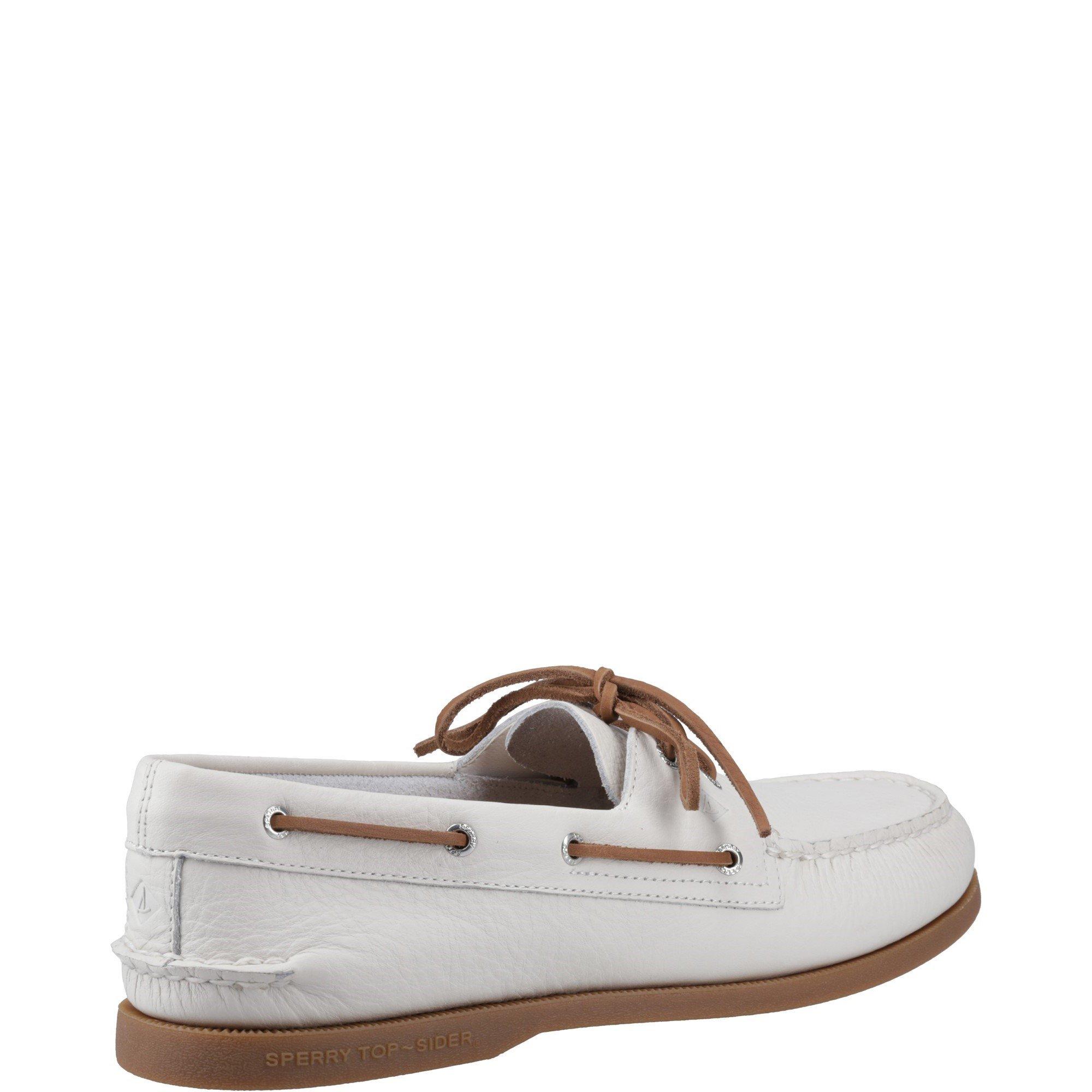 White - Sperry Top Sider - Authentic 2 Eye Boat Shoe - 3