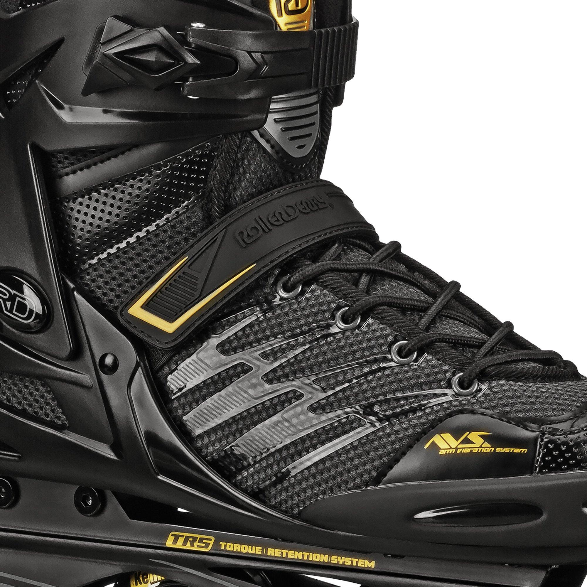Black / Gold - Roller Derby - AERIO V2 Q-60 Fitness & Recreational InLine Skates - 6