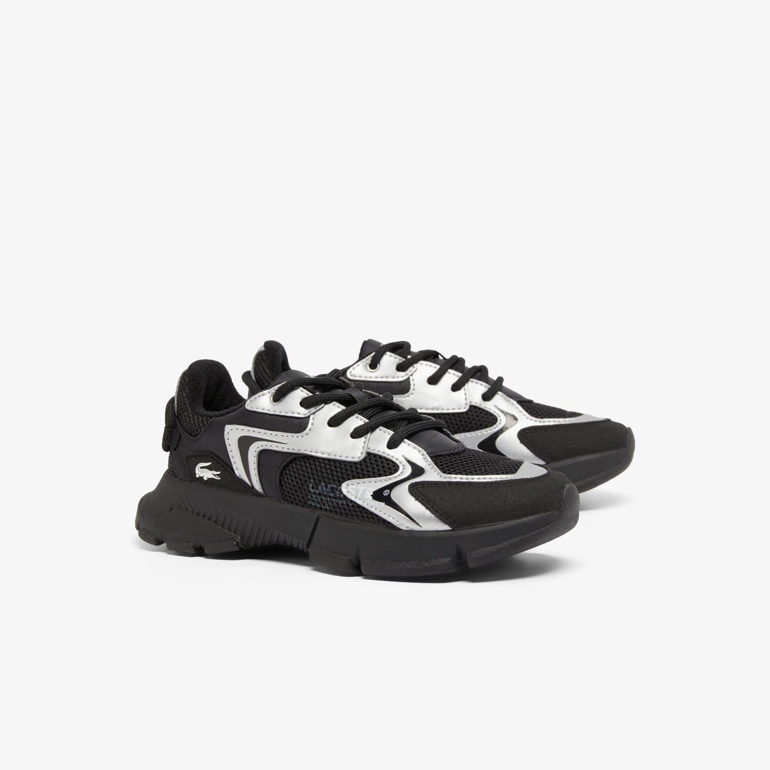 Black Silver - Lacoste - Childrens L003 Neo Trainers - 2