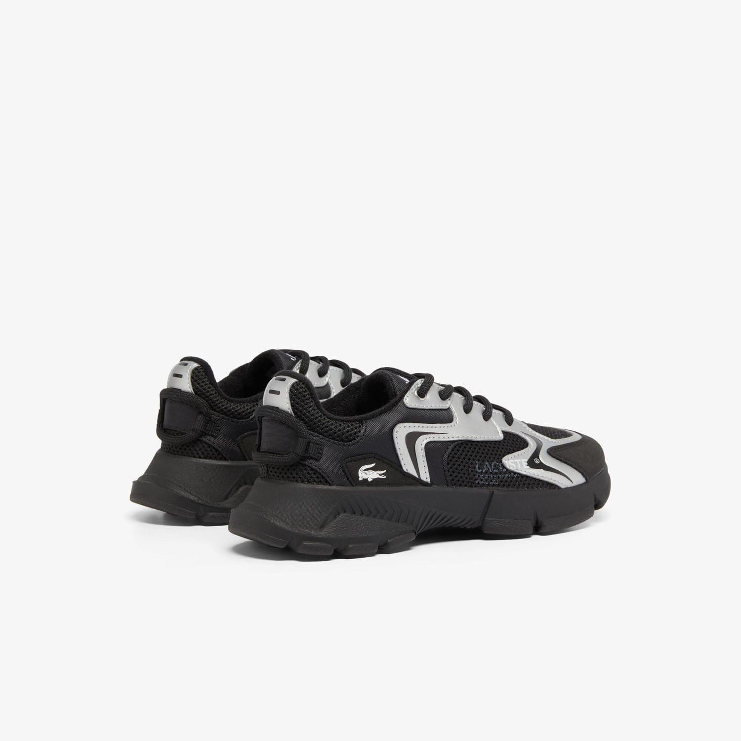 Black Silver - Lacoste - Childrens L003 Neo Trainers - 3