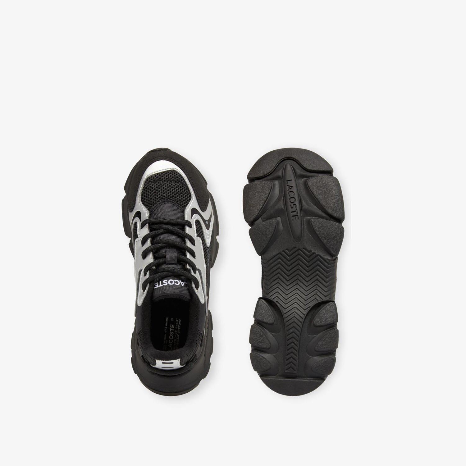 Black Silver - Lacoste - Childrens L003 Neo Trainers - 4