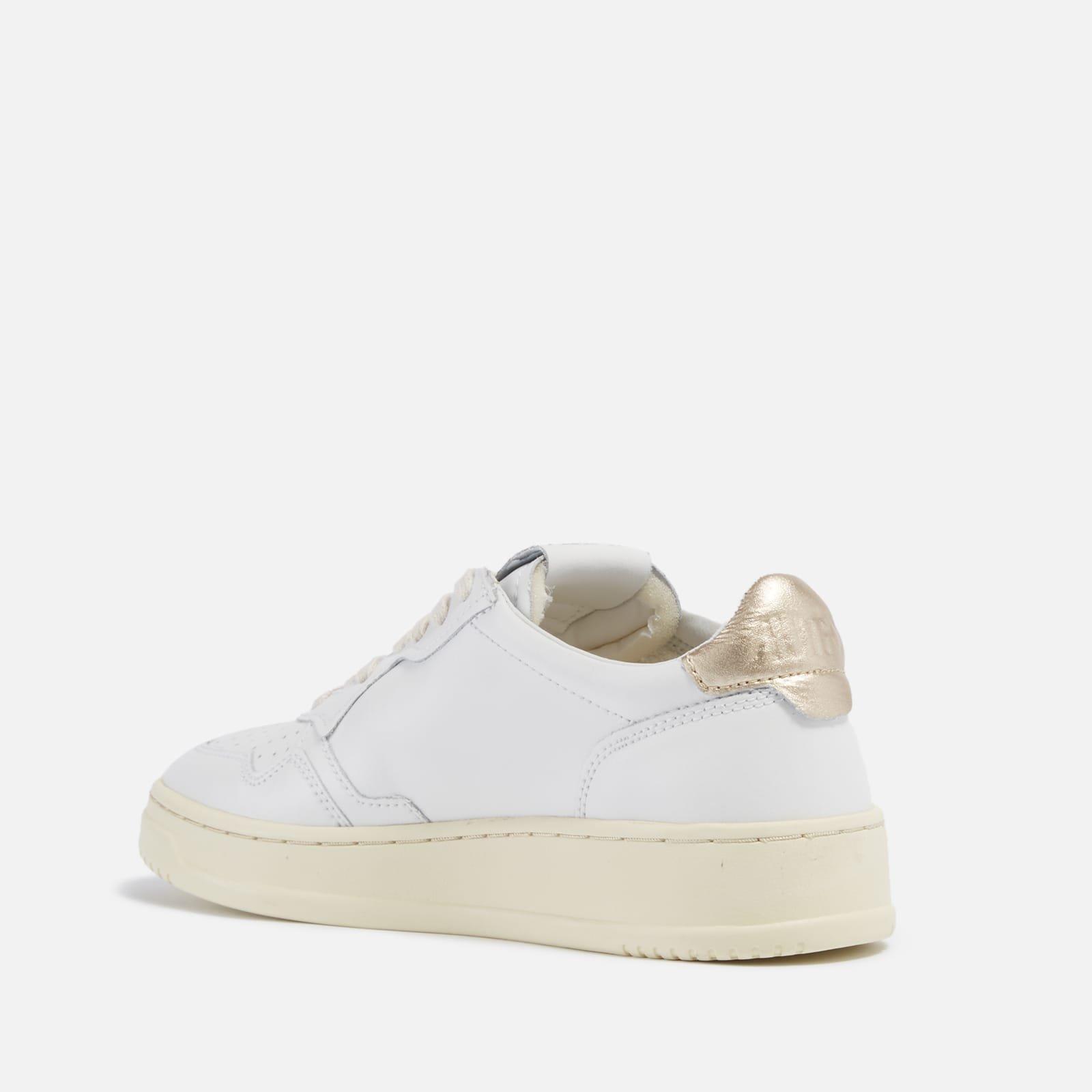 White Gold - Autry - Medalist Leather Court Trainers - 2