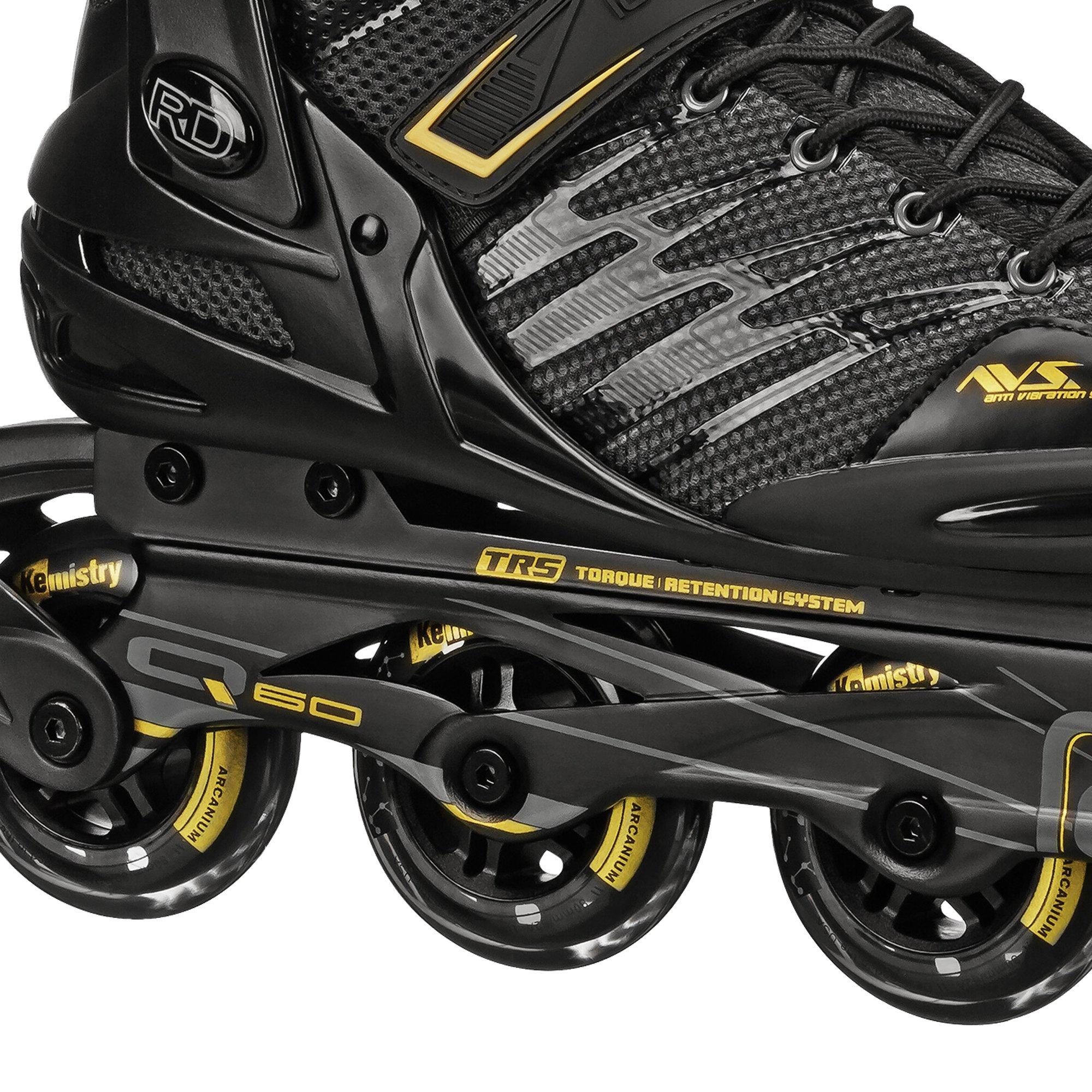 Black / Gold - Roller Derby - AERIO V2 Q-60 Fitness & Recreational InLine Skates - 4
