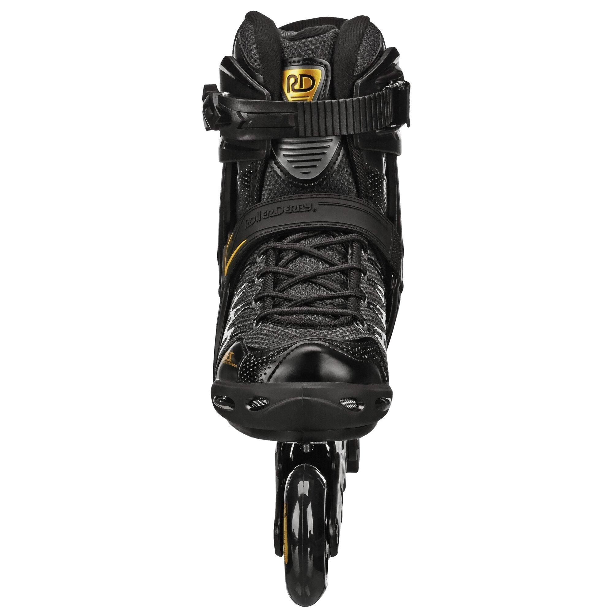 Black / Gold - Roller Derby - AERIO V2 Q-60 Fitness & Recreational InLine Skates - 5