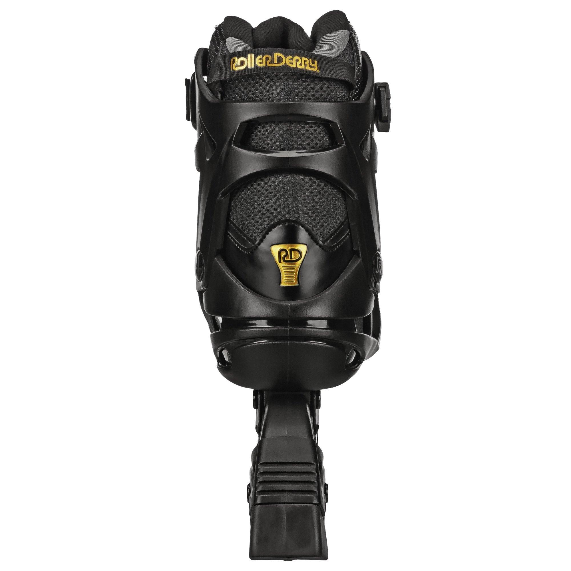 Black / Gold - Roller Derby - AERIO V2 Q-60 Fitness & Recreational InLine Skates - 6