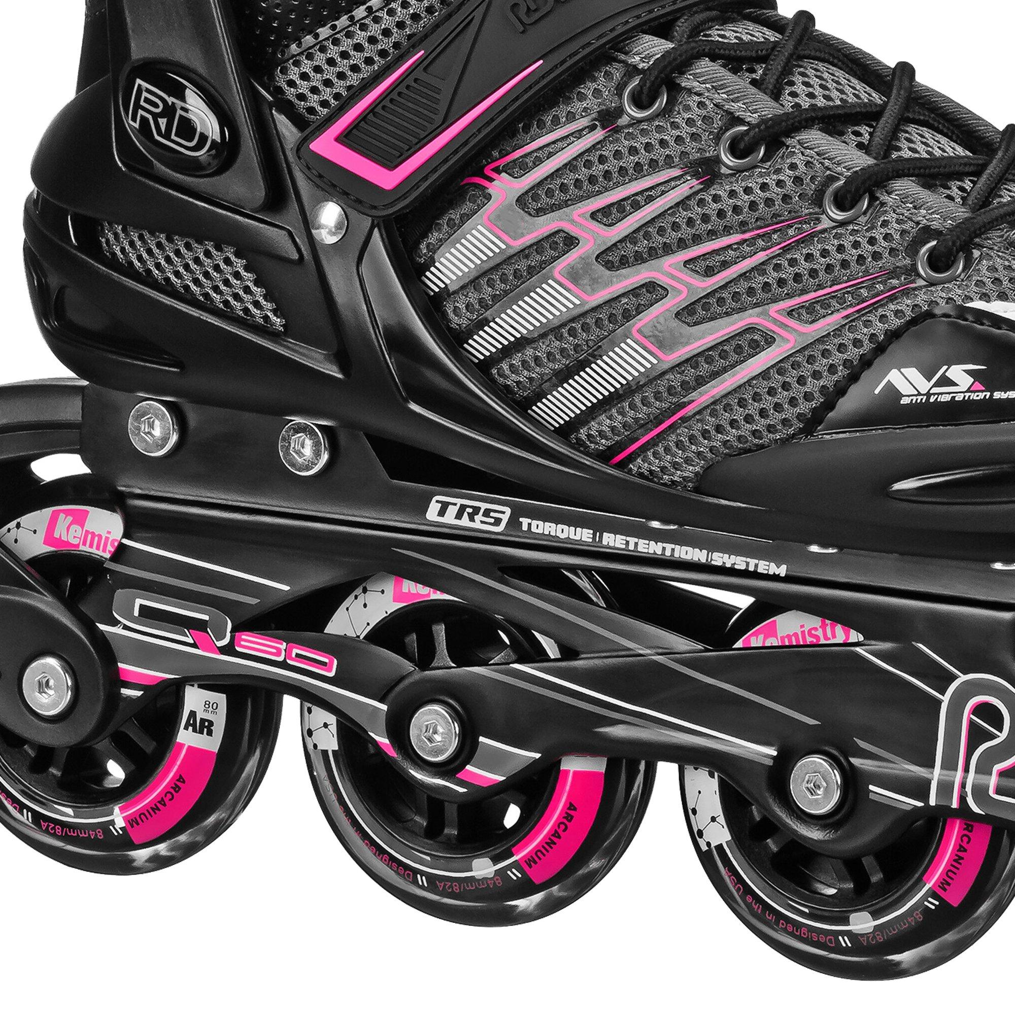 Black / Pink - Roller Derby - AERIO V2 Q-60 Fitness & Recreational InLine Skates - 4