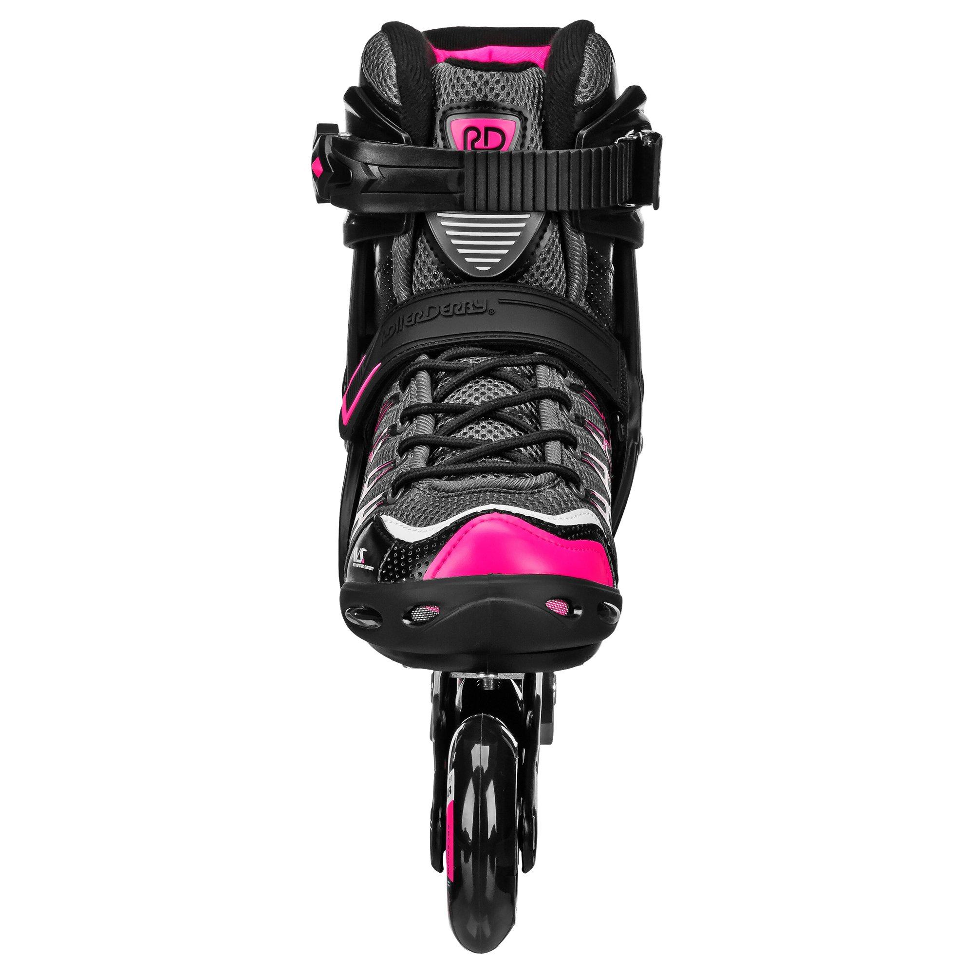 Black / Pink - Roller Derby - AERIO V2 Q-60 Fitness & Recreational InLine Skates - 5