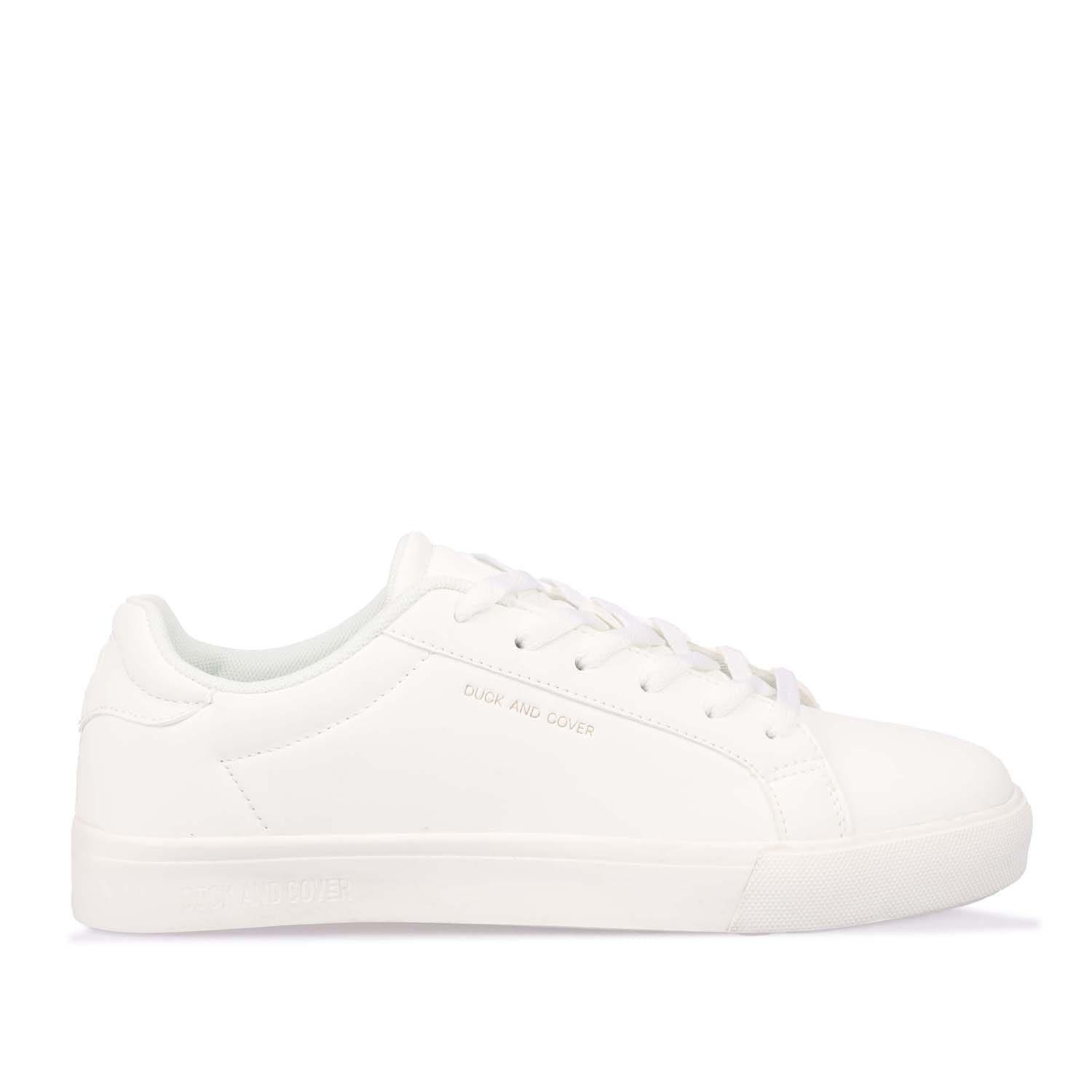 White - Duck and Cover - Claspar Trainers - 1