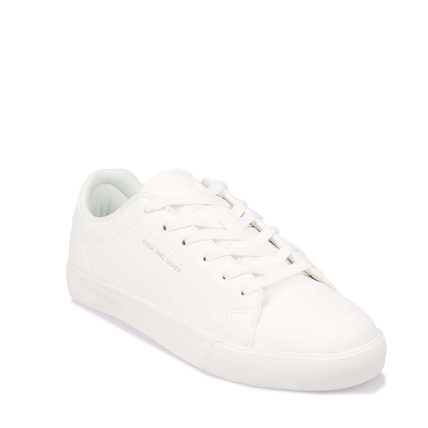 White - Duck and Cover - Claspar Trainers - 2