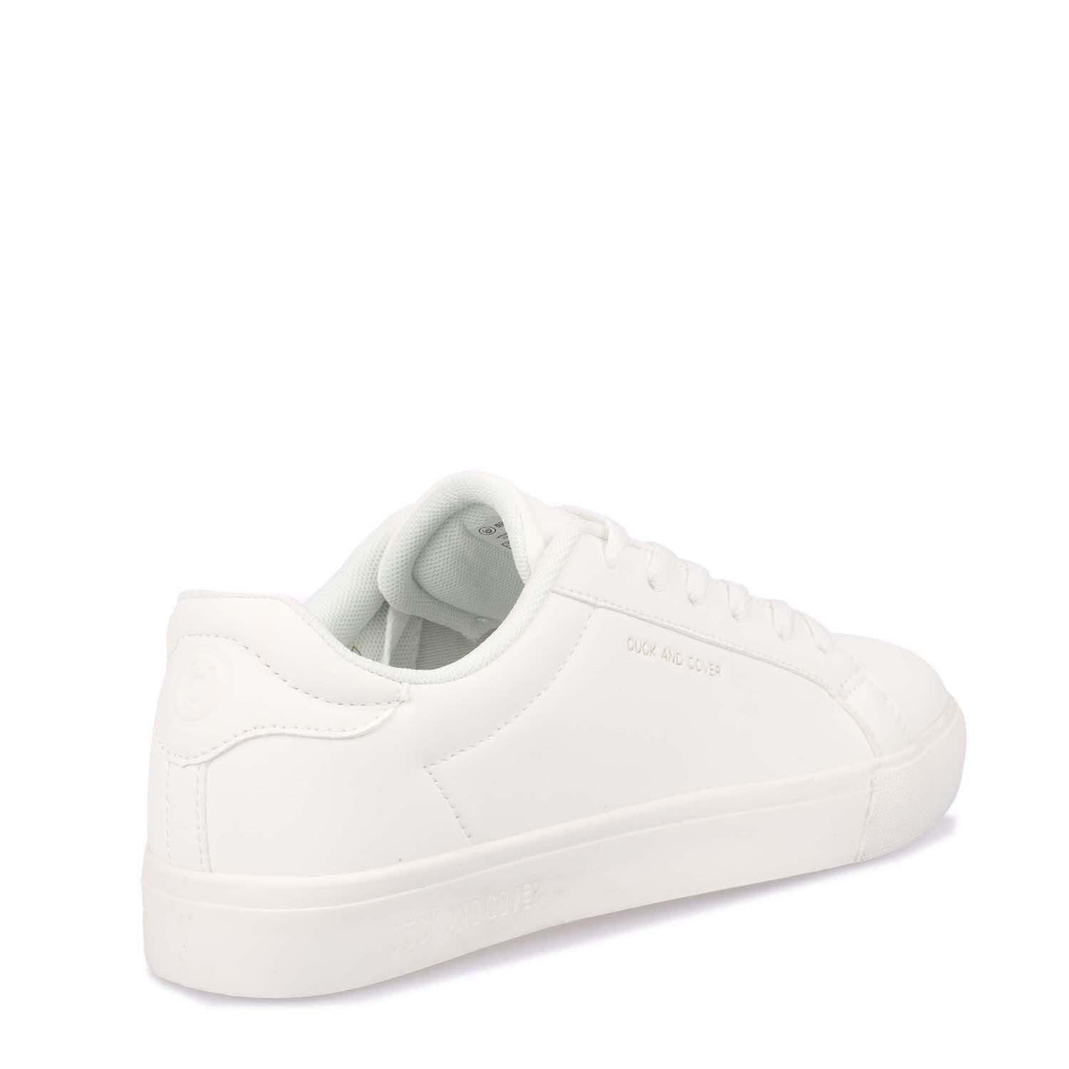 White - Duck and Cover - Claspar Trainers - 3