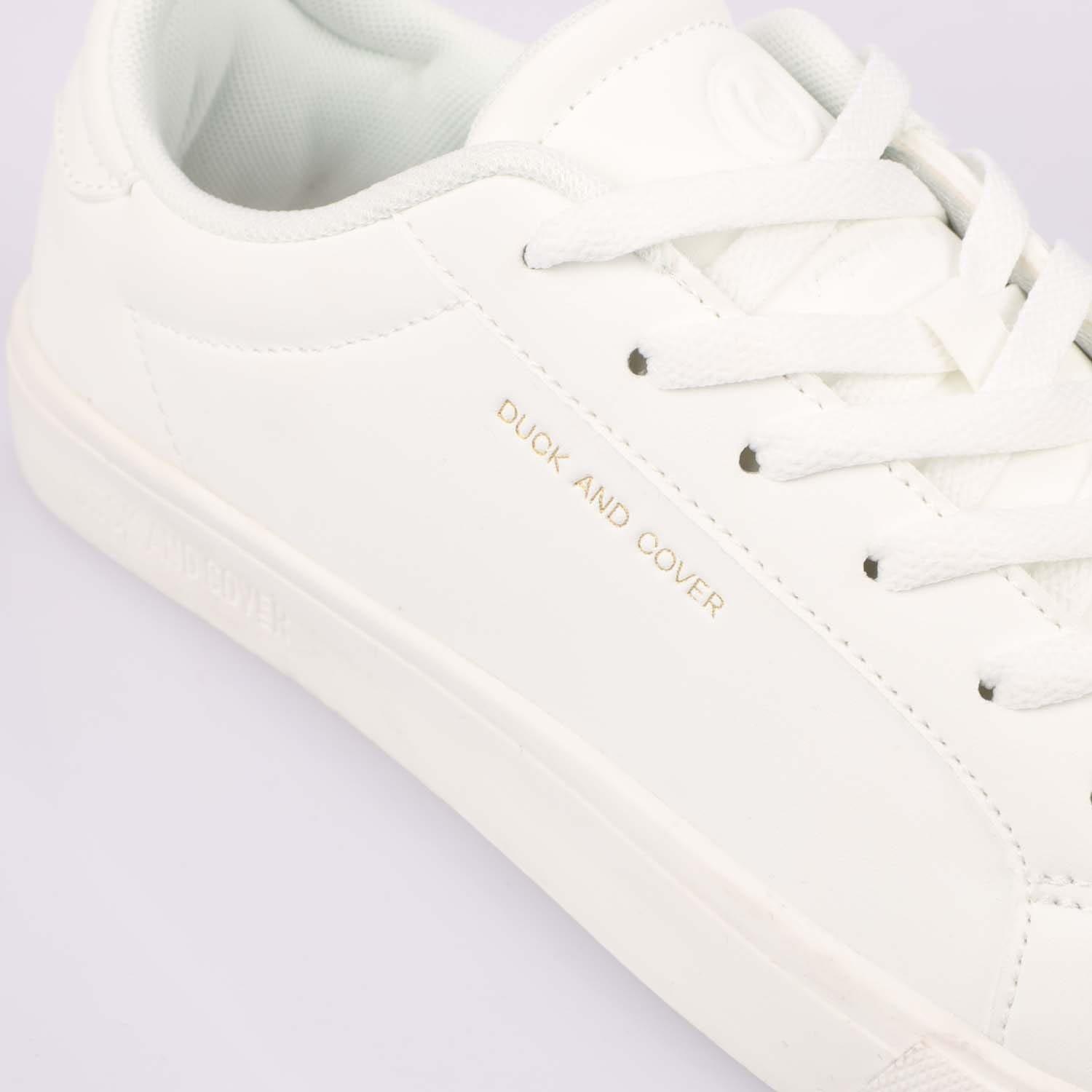 White - Duck and Cover - Claspar Trainers - 5