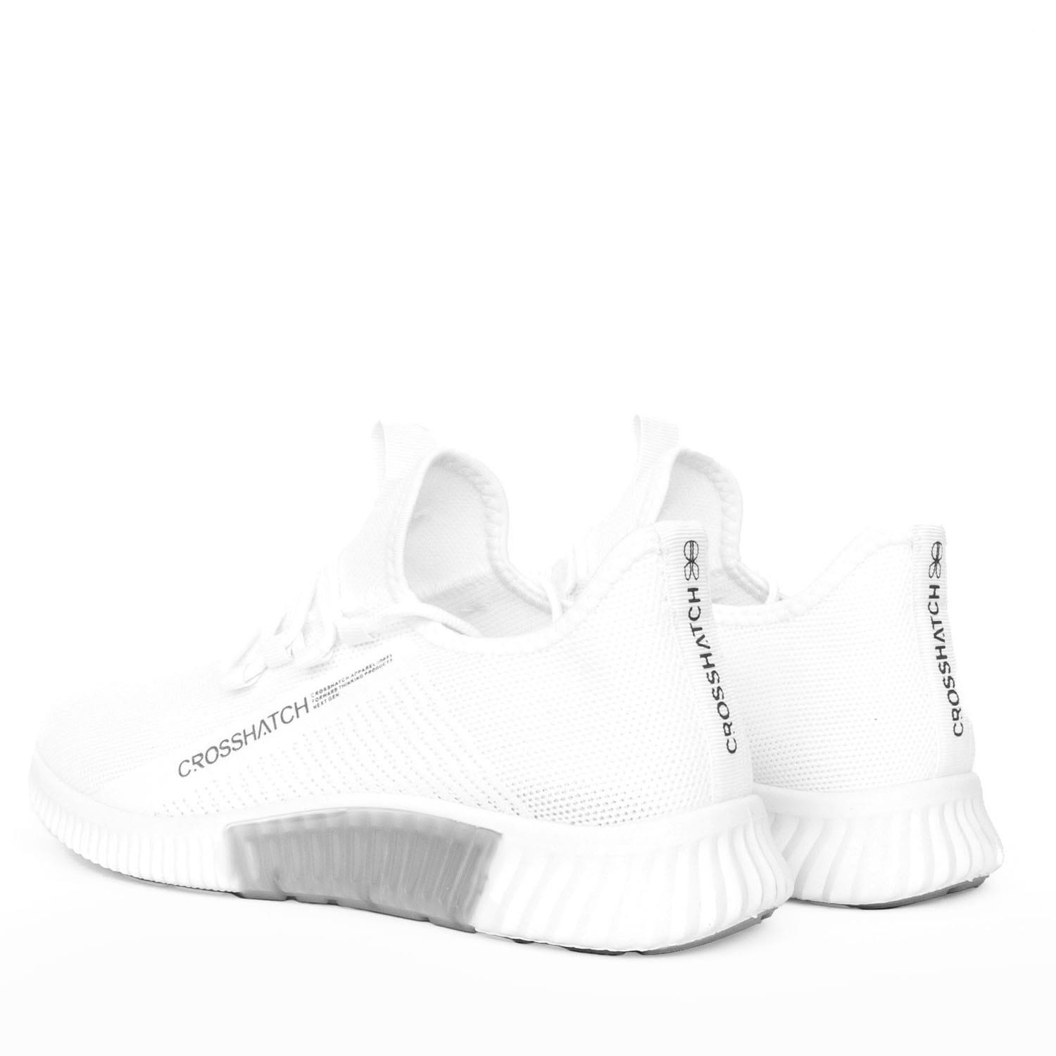 White - Crosshatch - Men's Nimbus Low-Top Trainers - 2