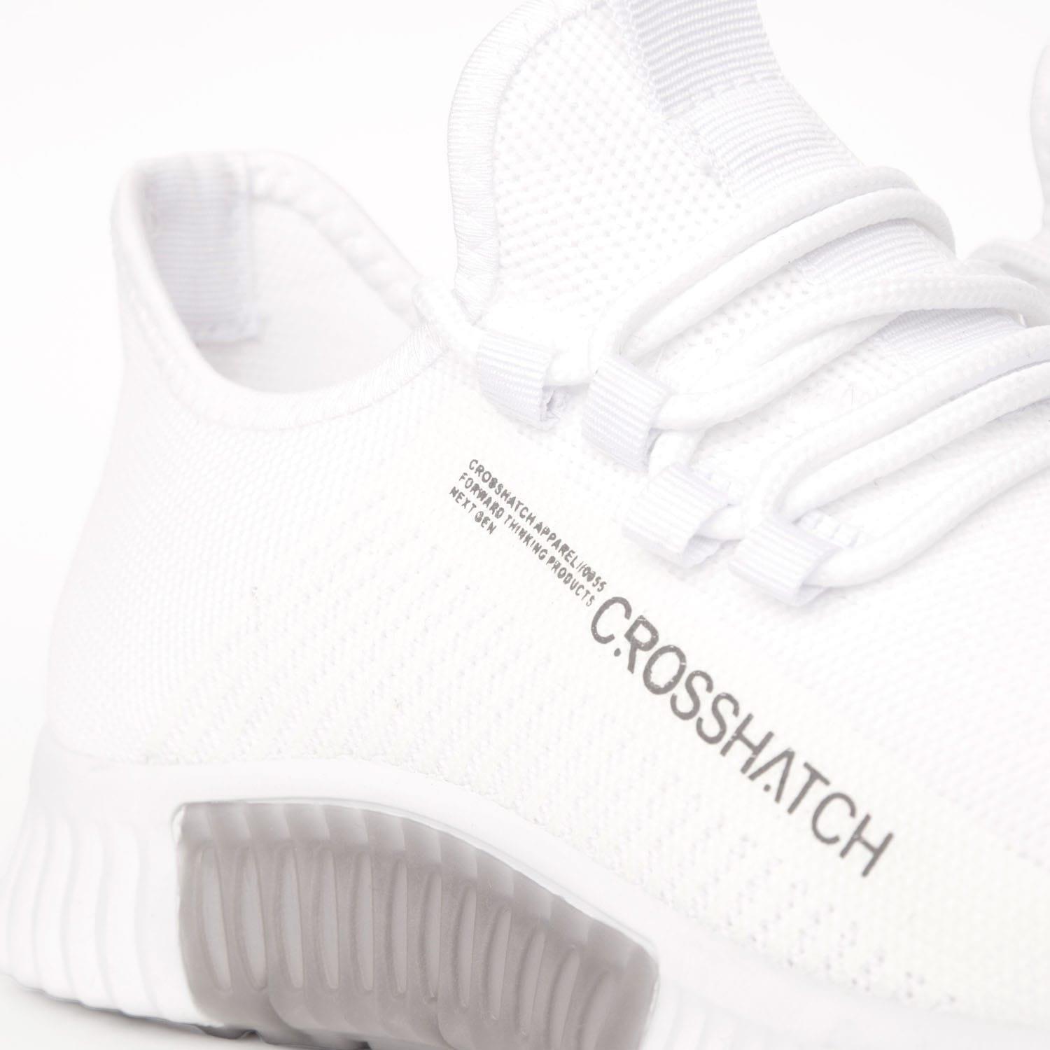 White - Crosshatch - Men's Nimbus Low-Top Trainers - 3