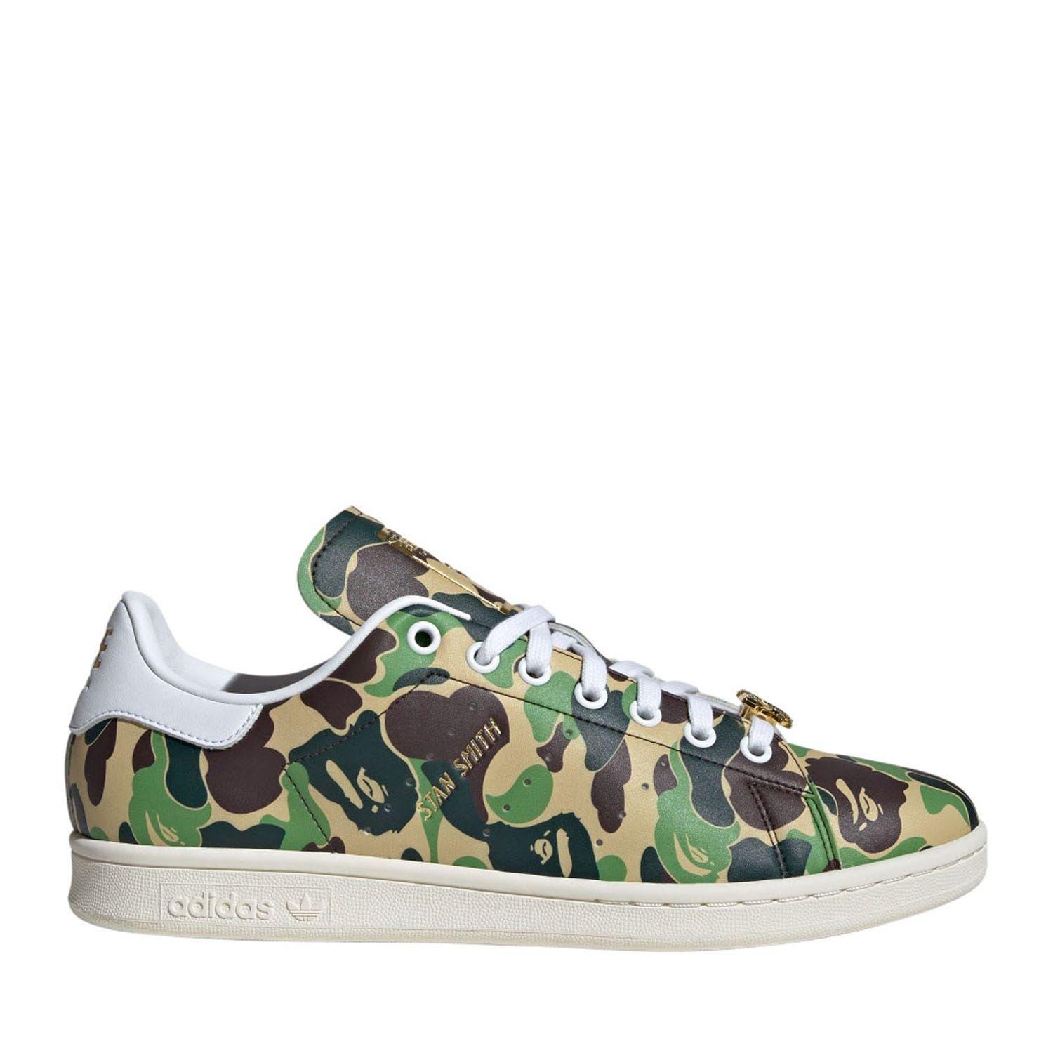 Adidas Originals Men's Bape Stan Smith Shoes - White - UK 8.5