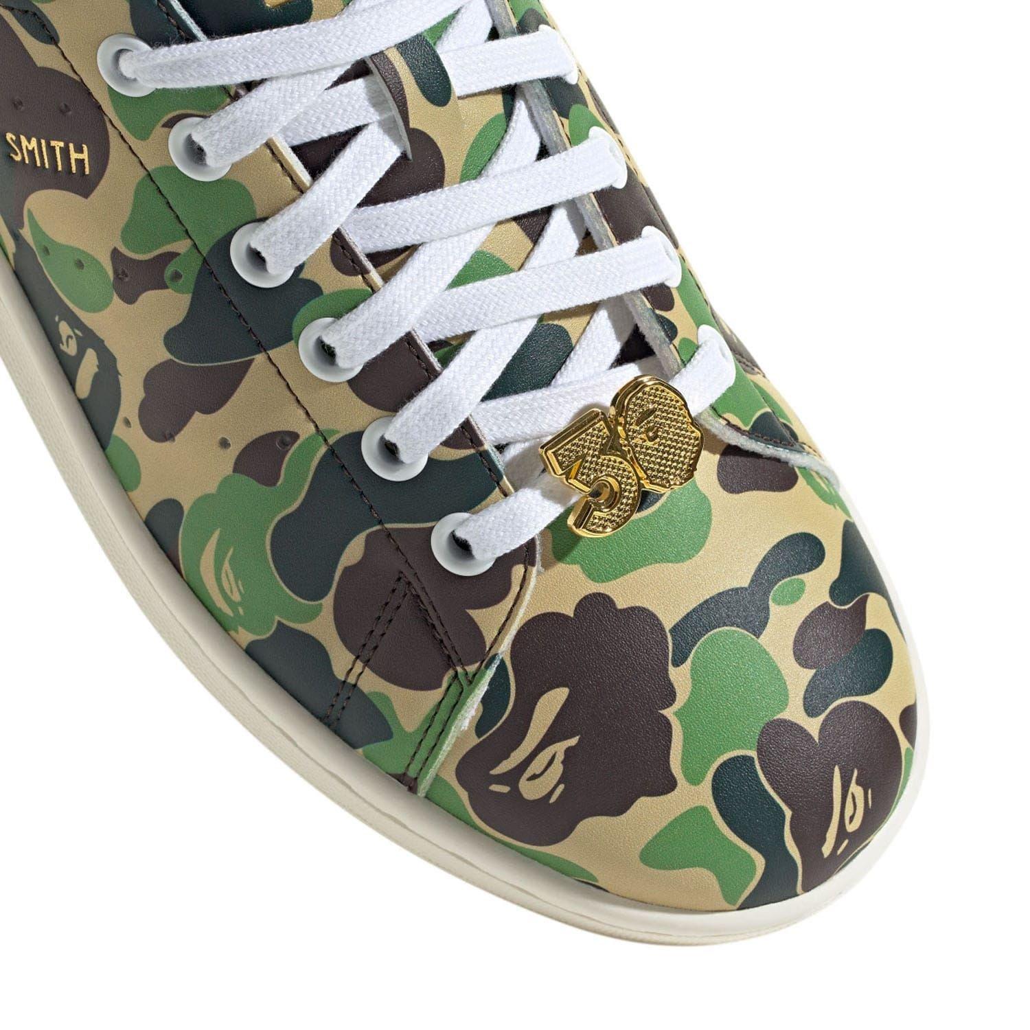 White - adidas Originals - Bape Stan Smith Shoes - 5
