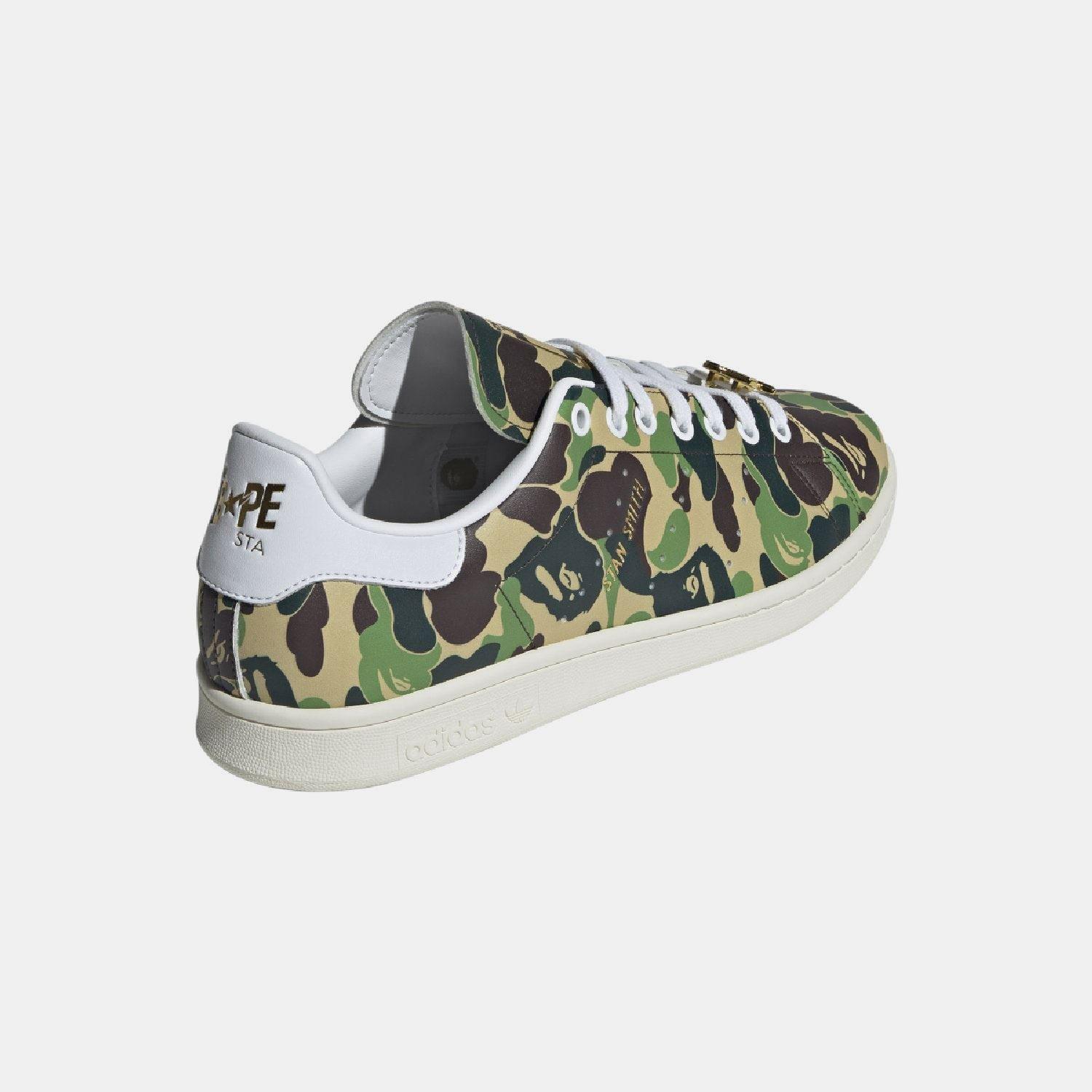 White - adidas Originals - Bape Stan Smith Shoes - 6