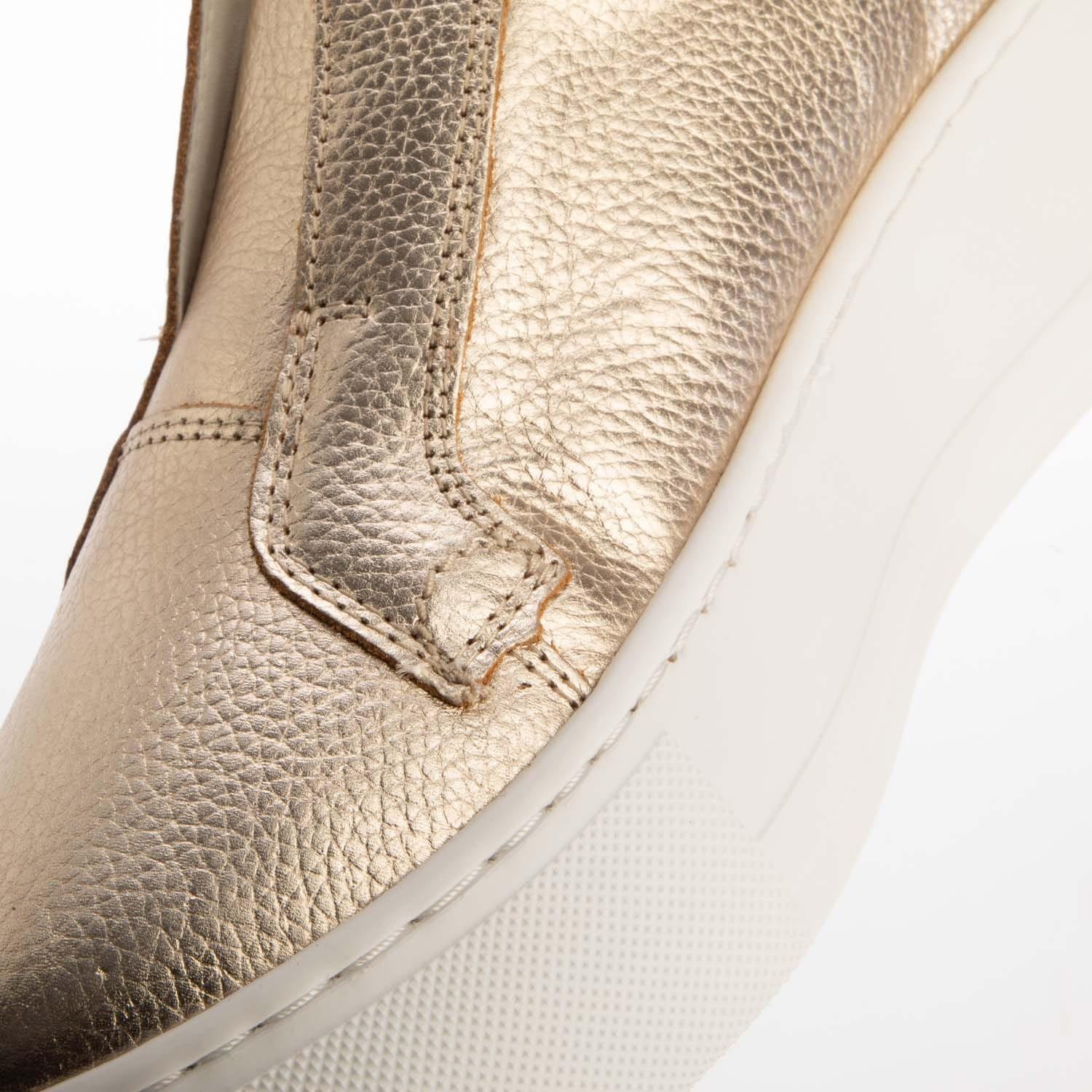 Gold - Dune London - Ethoss Laceless Flatform Trainers - 6