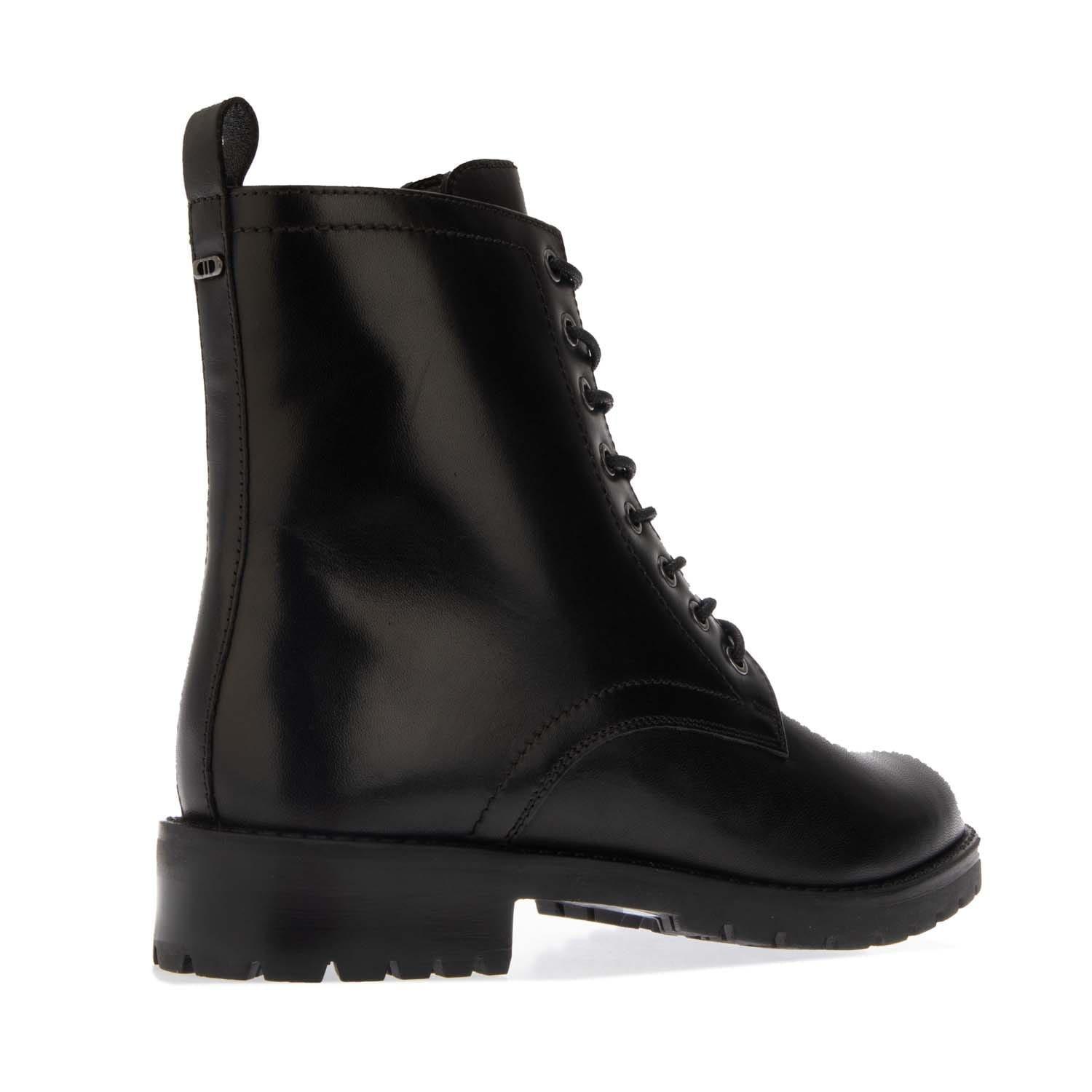 Black - Dune London - Prestin Lace-Up Leather Boots - 3