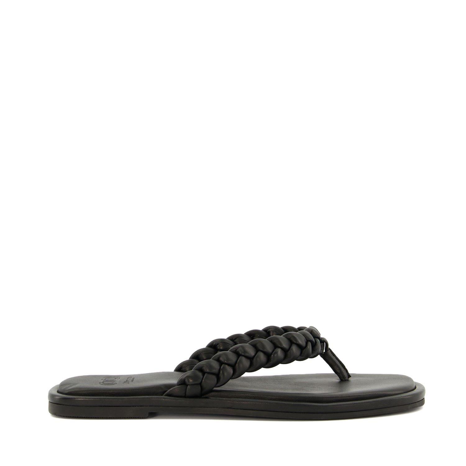 Black - Dune London - Loxx Plait Toe Post Sandals