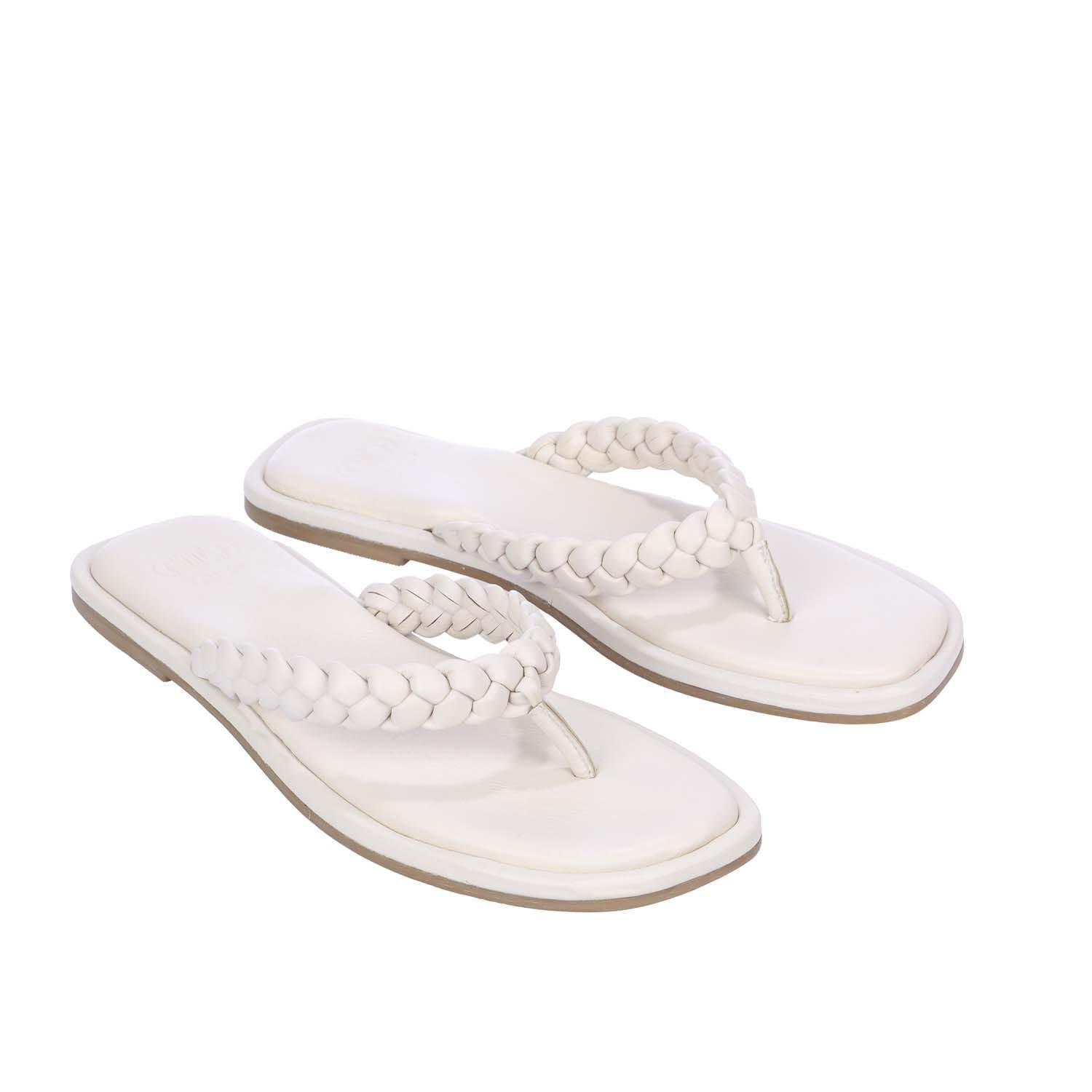 Ecru - Dune London - Loxx Plait Toe Post Sandals - 2